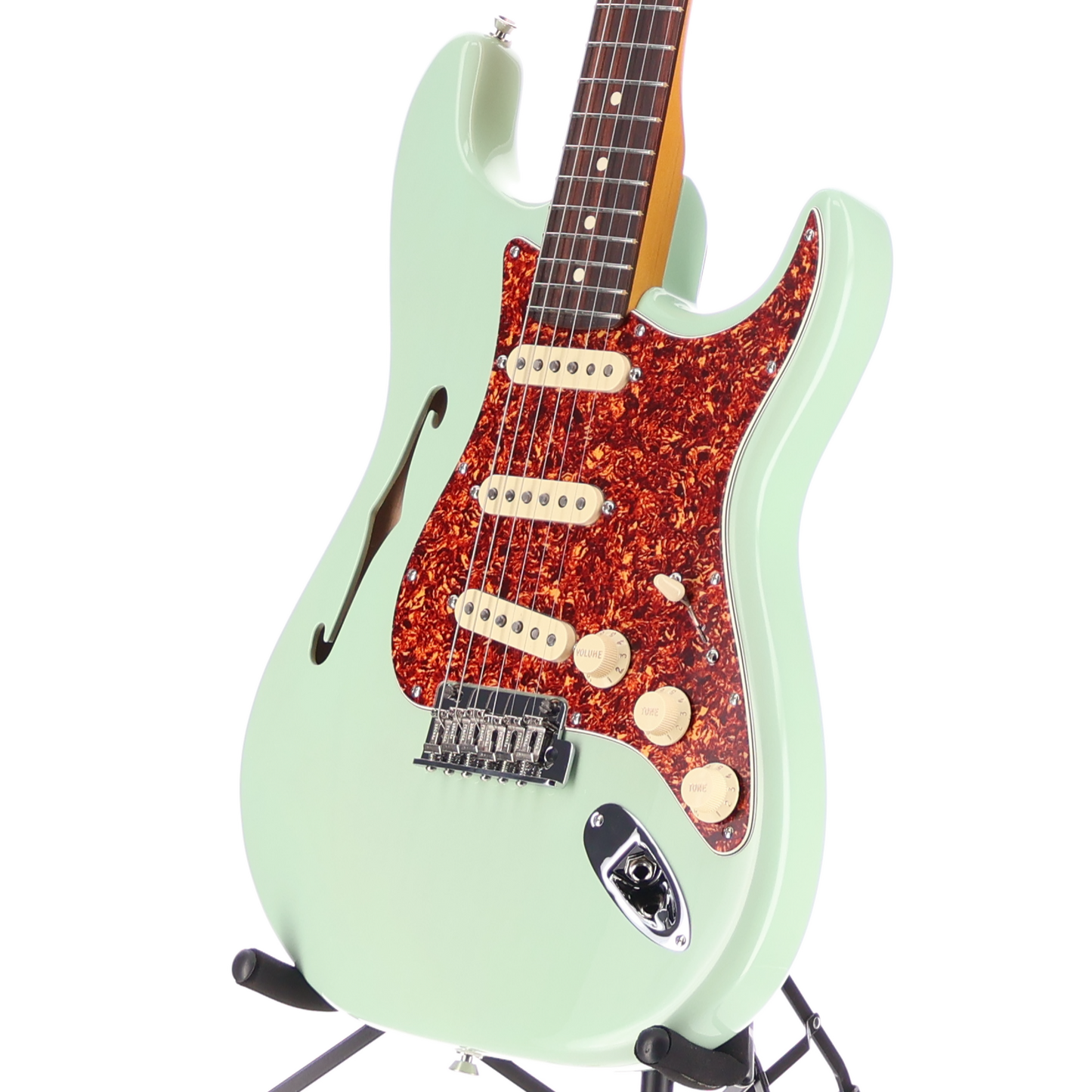 Fender American Professional II Stratocaster Thinline Rosewood Fingerboard Transparent Surf Green (AA11)(09877) (09877)