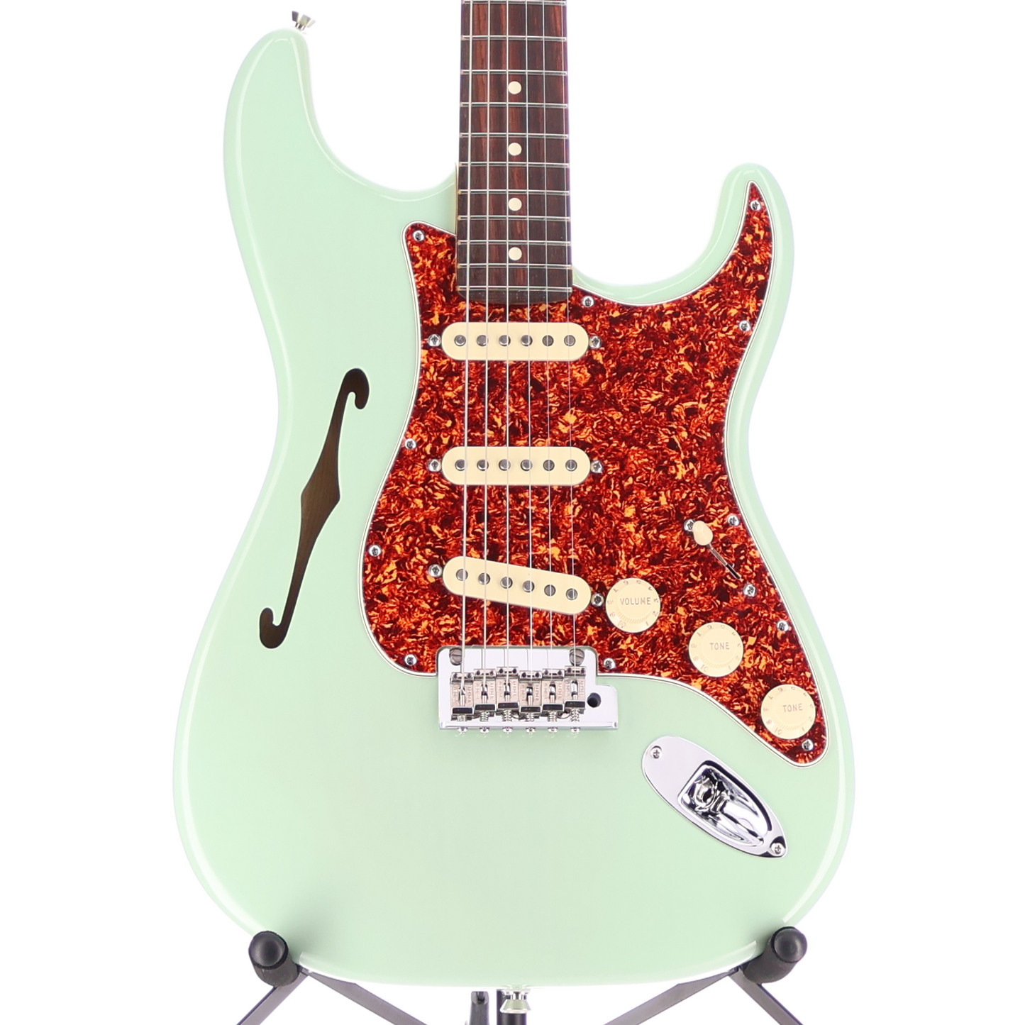 Fender American Professional II Stratocaster Thinline Rosewood Fingerboard Transparent Surf Green (AA11)(09877) (09877)