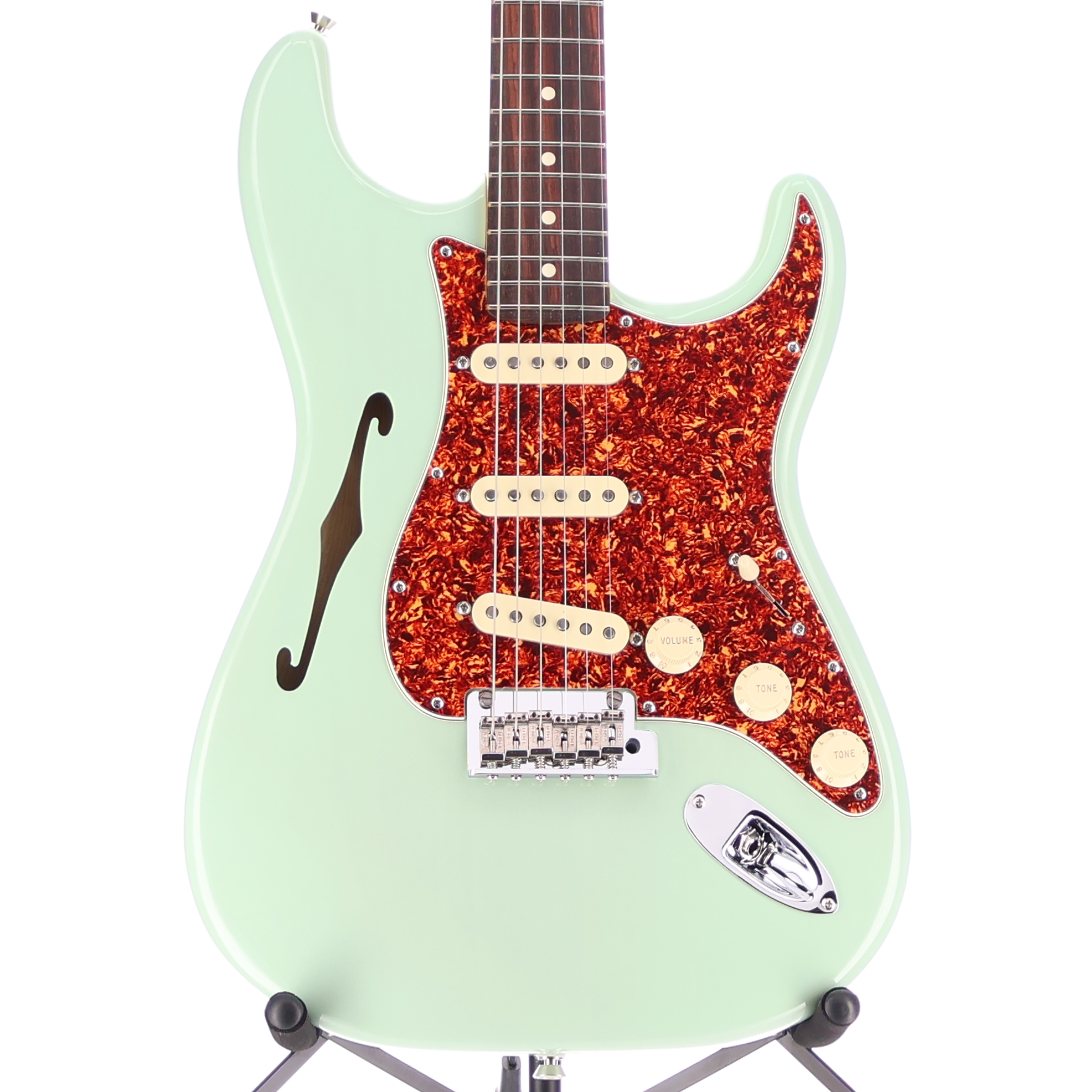 Fender American Professional II Stratocaster Thinline Rosewood Fingerboard Transparent Surf Green (AA11)(09877) (09877)