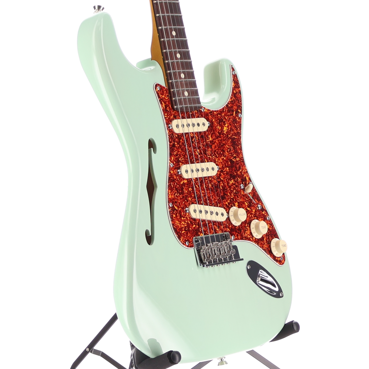 Fender American Professional II Stratocaster Thinline, Rosewood Fingerboard, Transparent Surf Green (RC3) (22766)