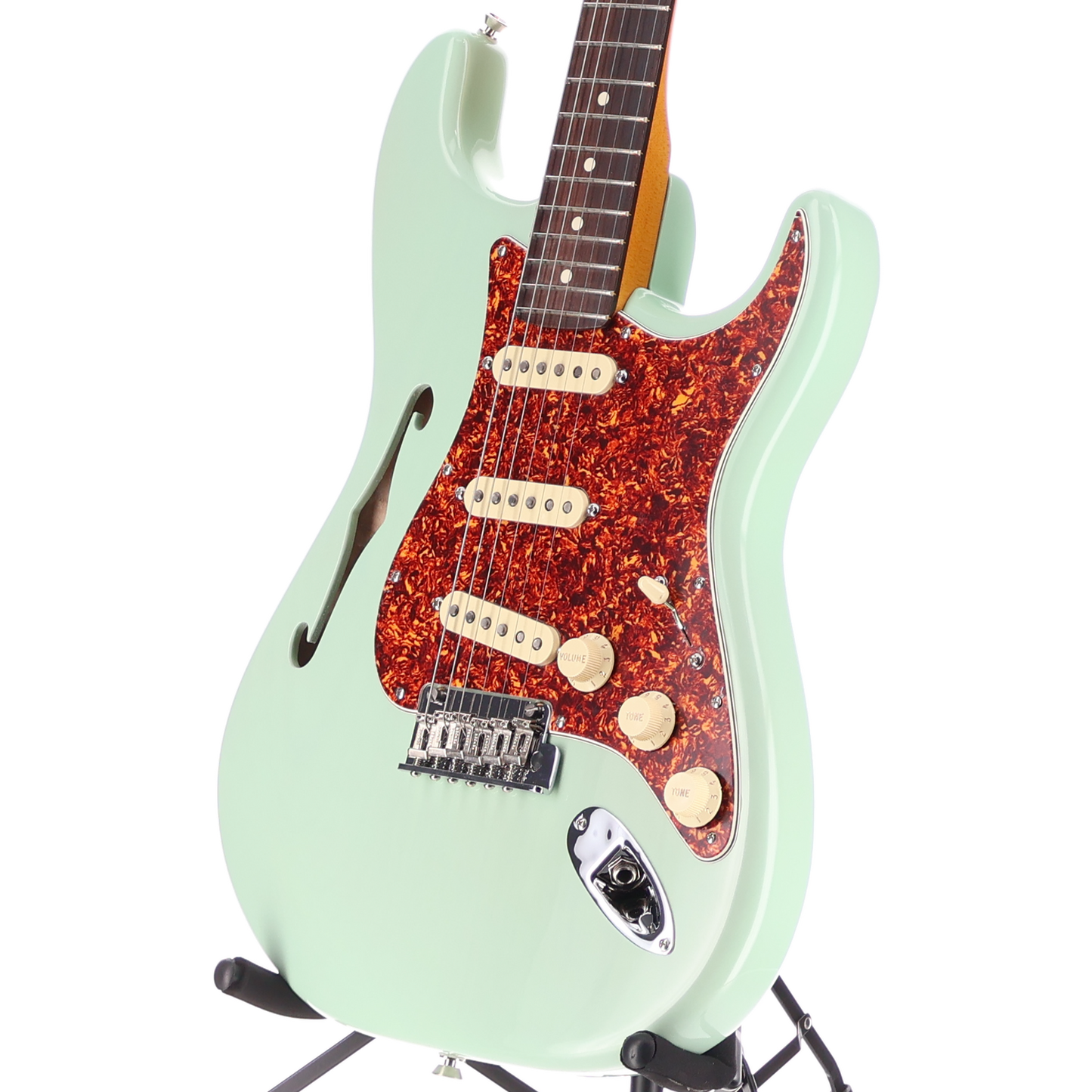 Fender American Professional II Stratocaster Thinline, Rosewood Fingerboard, Transparent Surf Green (RC3) (22766)