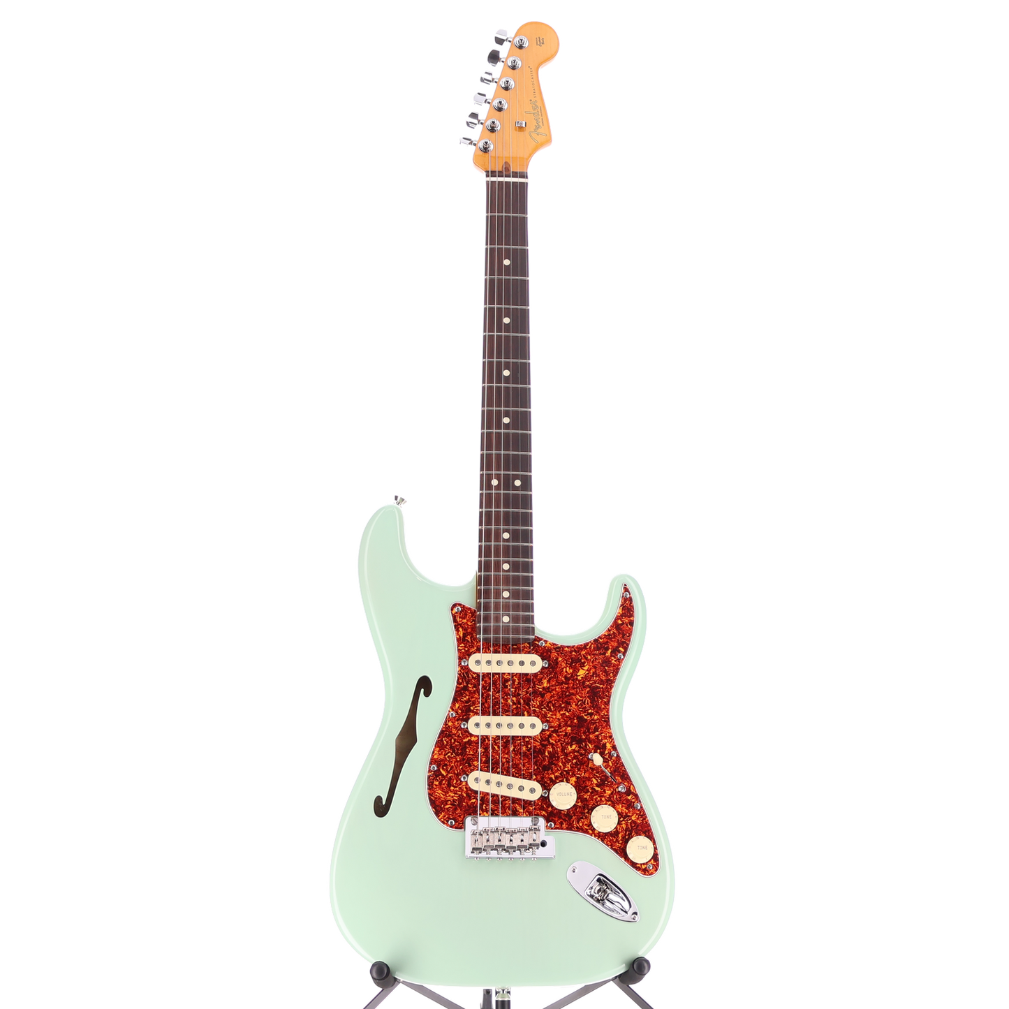 Fender American Professional II Stratocaster Thinline, Rosewood Fingerboard, Transparent Surf Green (RC3) (22766)