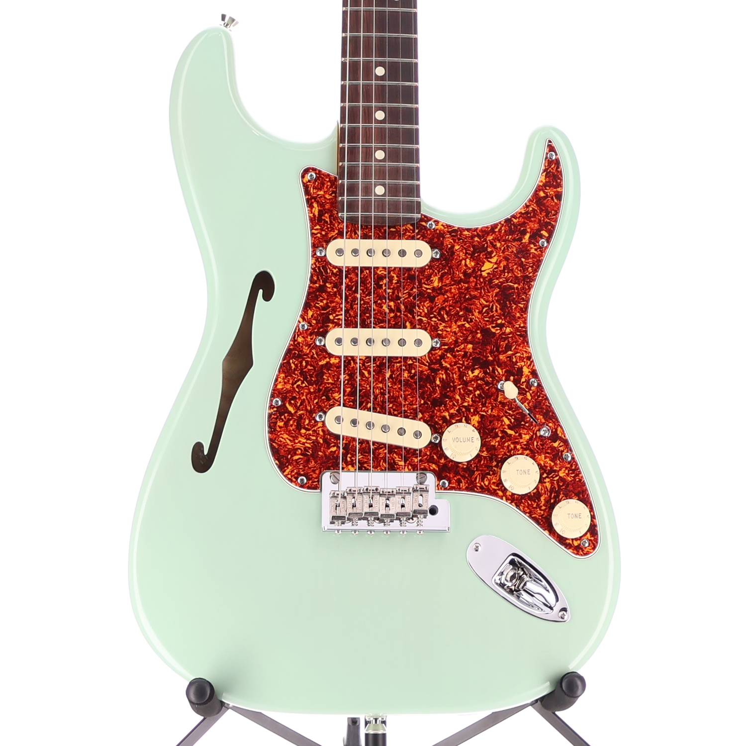 Fender American Professional II Stratocaster Thinline, Rosewood Fingerboard, Transparent Surf Green (RC3) (22766)