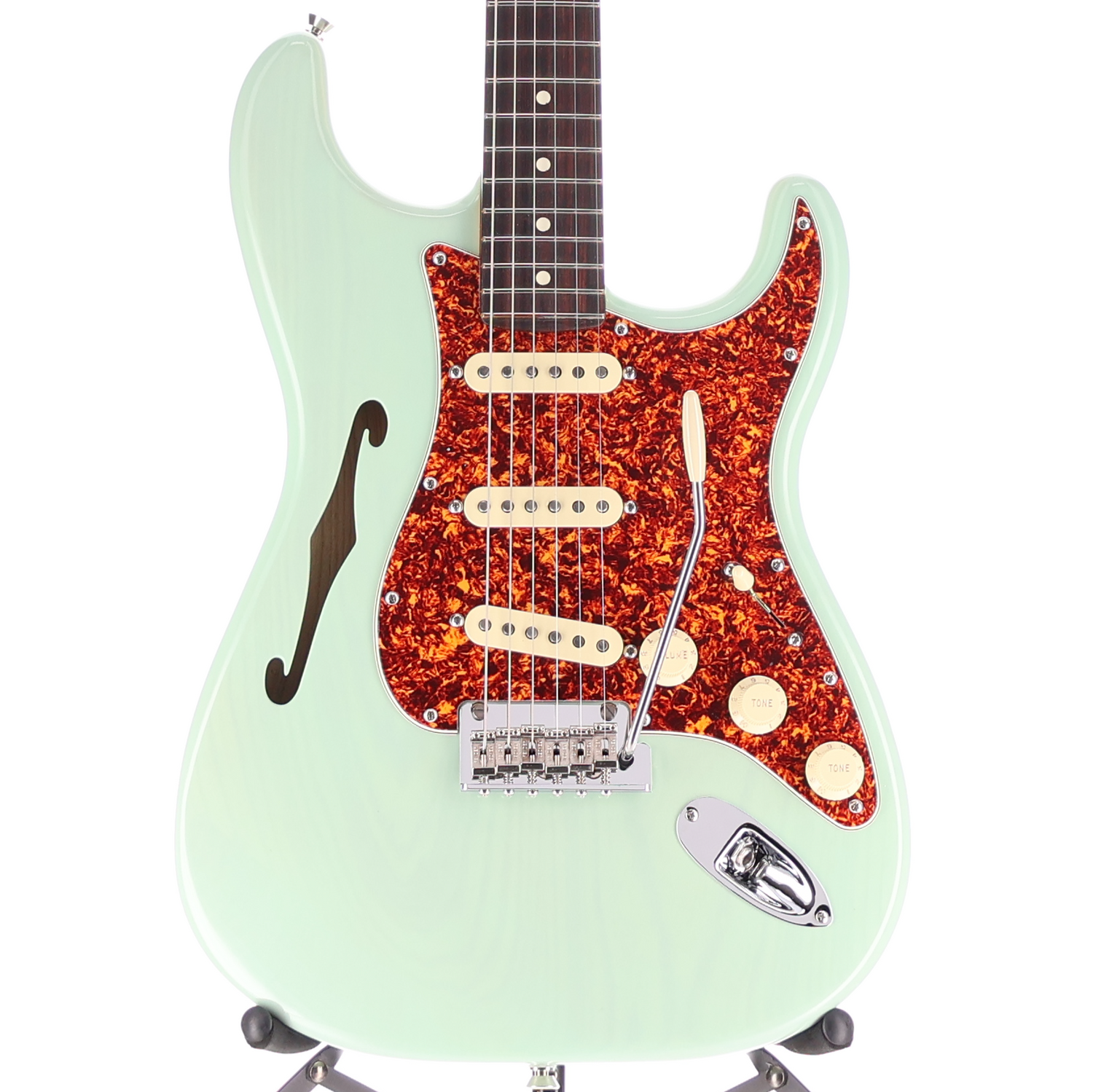 Fender American Professional II Stratocaster Thinline, Rosewood Fingerboard, Transparent Surf Green (RC4) (23442)