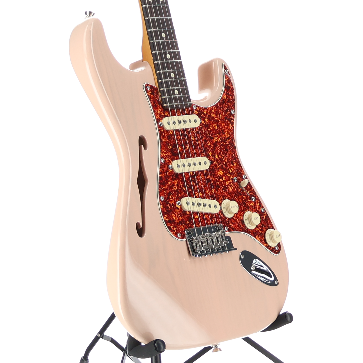 Fender American Professional II Stratocaster Thinline, Transparent Shell Pink, Plays Great (T10) (09919)