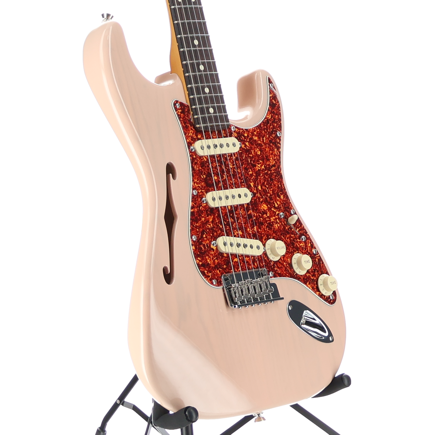 Fender American Professional II Stratocaster Thinline, Transparent Shell Pink, Plays Great (T10) (09919)
