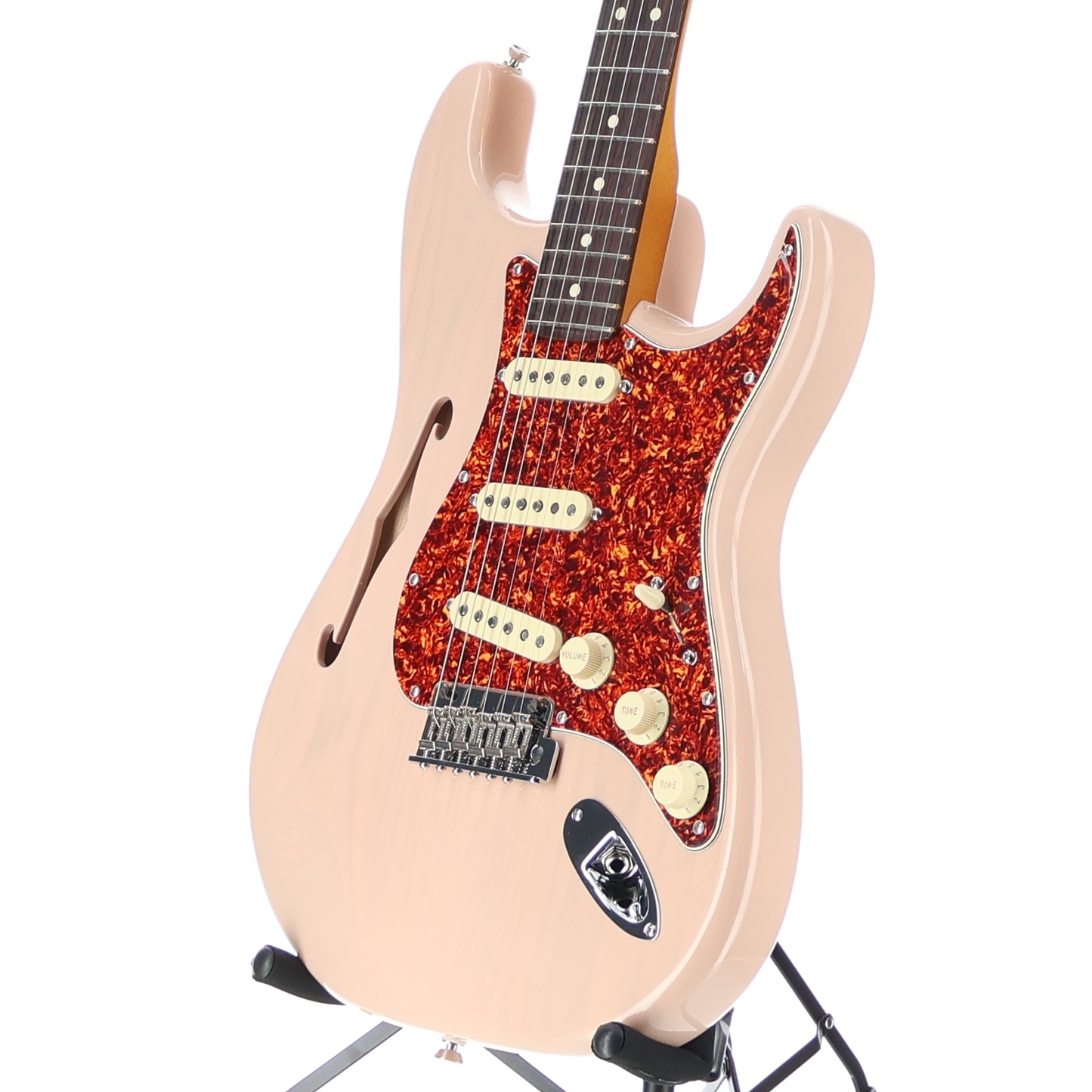 Fender American Professional II Stratocaster Thinline, Transparent Shell Pink, Plays Great (T10) (09919)