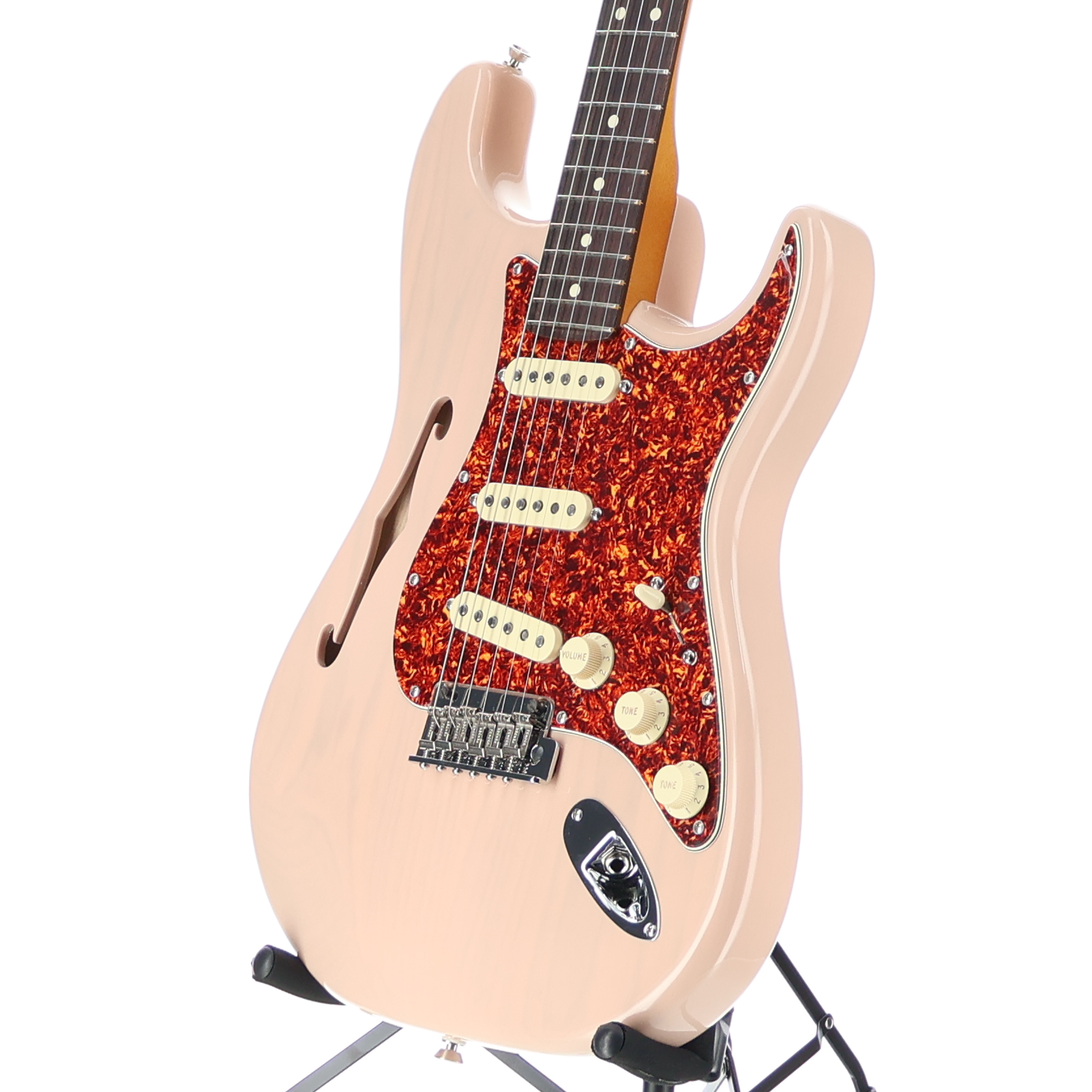 Fender American Professional II Stratocaster Thinline, Transparent Shell Pink, Plays Great (T10) (09919)