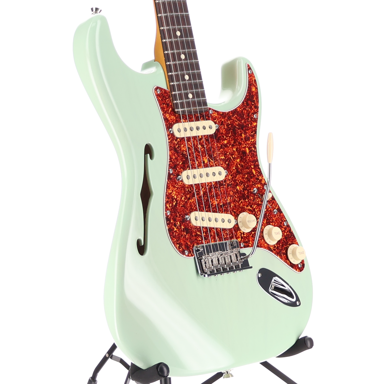 Fender American Professional II Stratocaster Thinline, Transparent Surf Green, Plays Great (L6) (17579)