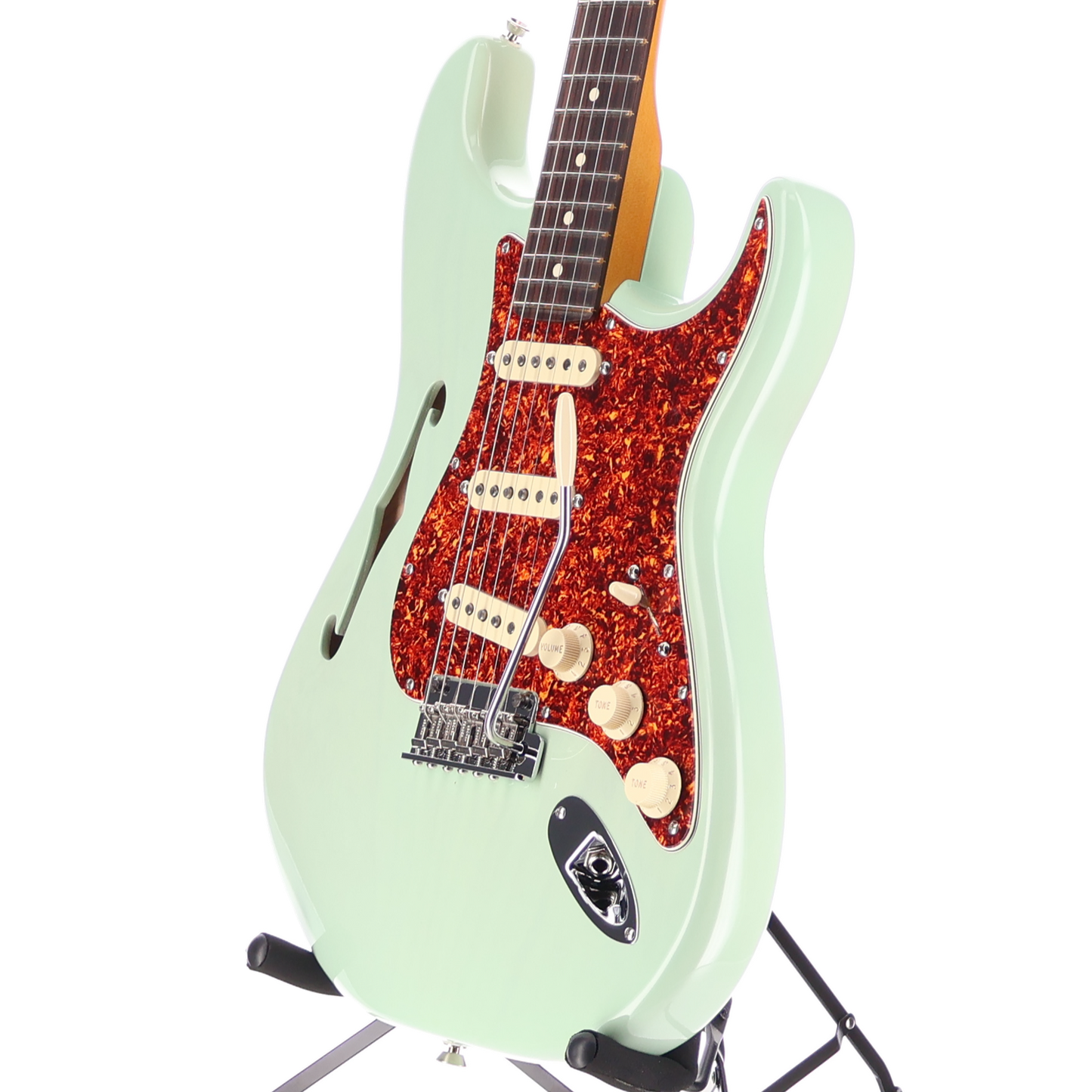 Fender American Professional II Stratocaster Thinline, Transparent Surf Green, Plays Great (L6) (17579)