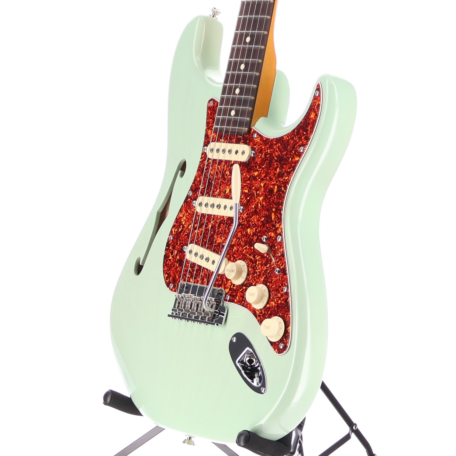 Fender American Professional II Stratocaster Thinline, Transparent Surf Green, Professional Setup (L5) (14380)