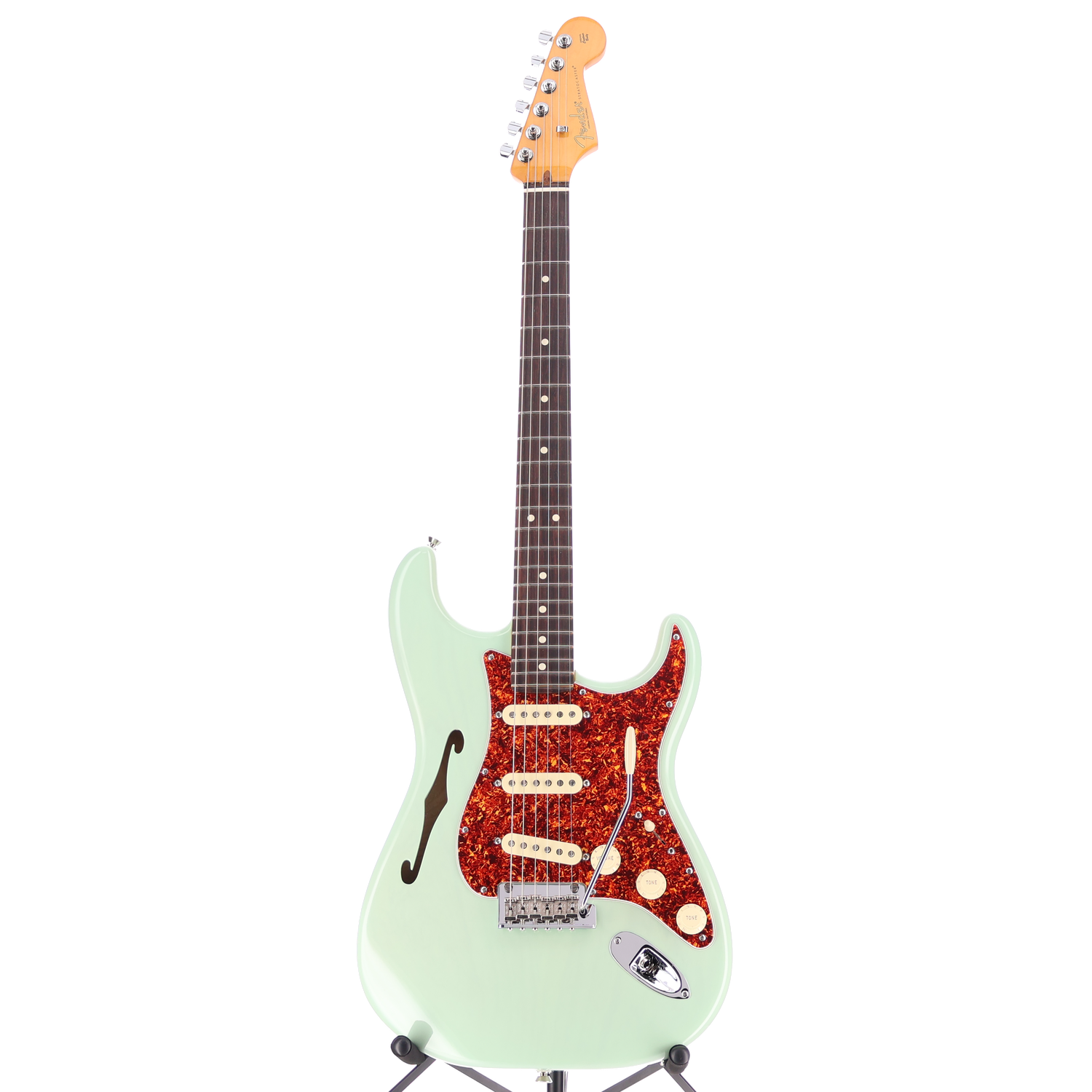 Fender American Professional II Stratocaster Thinline, Transparent Surf Green, Professional Setup (L5) (14380)