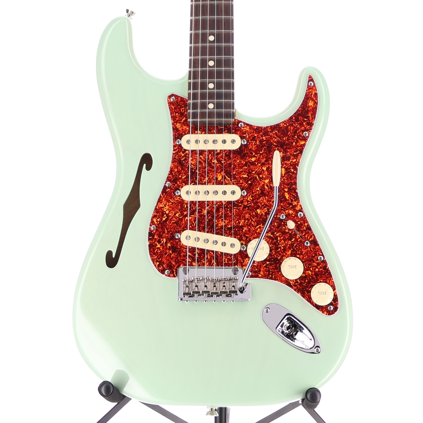 Fender American Professional II Stratocaster Thinline, Transparent Surf Green, Professional Setup (L5) (14380)