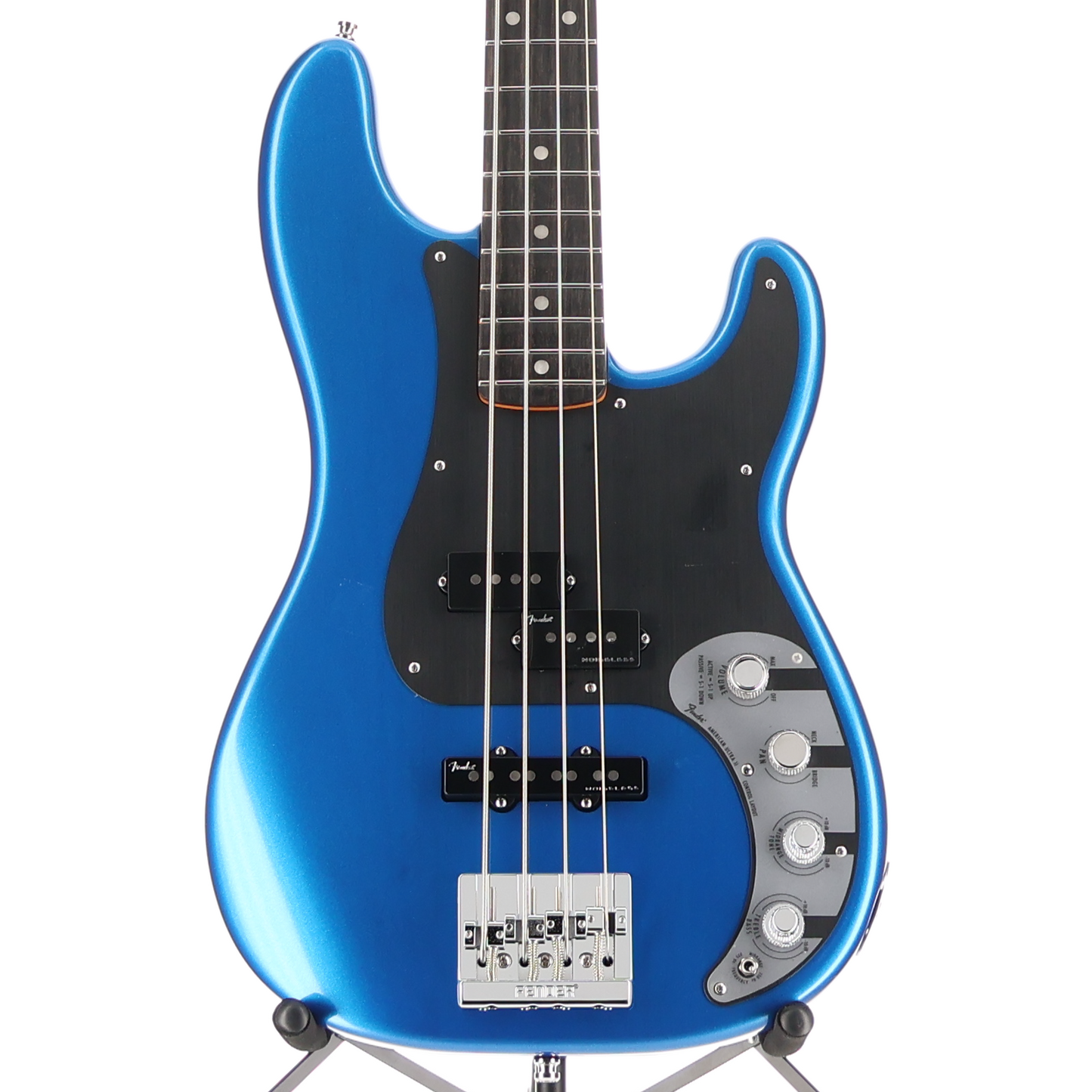 Fender American Ultra II Precision Bass, Ebony Fingerboard, Noble Blue (H12) (16685)