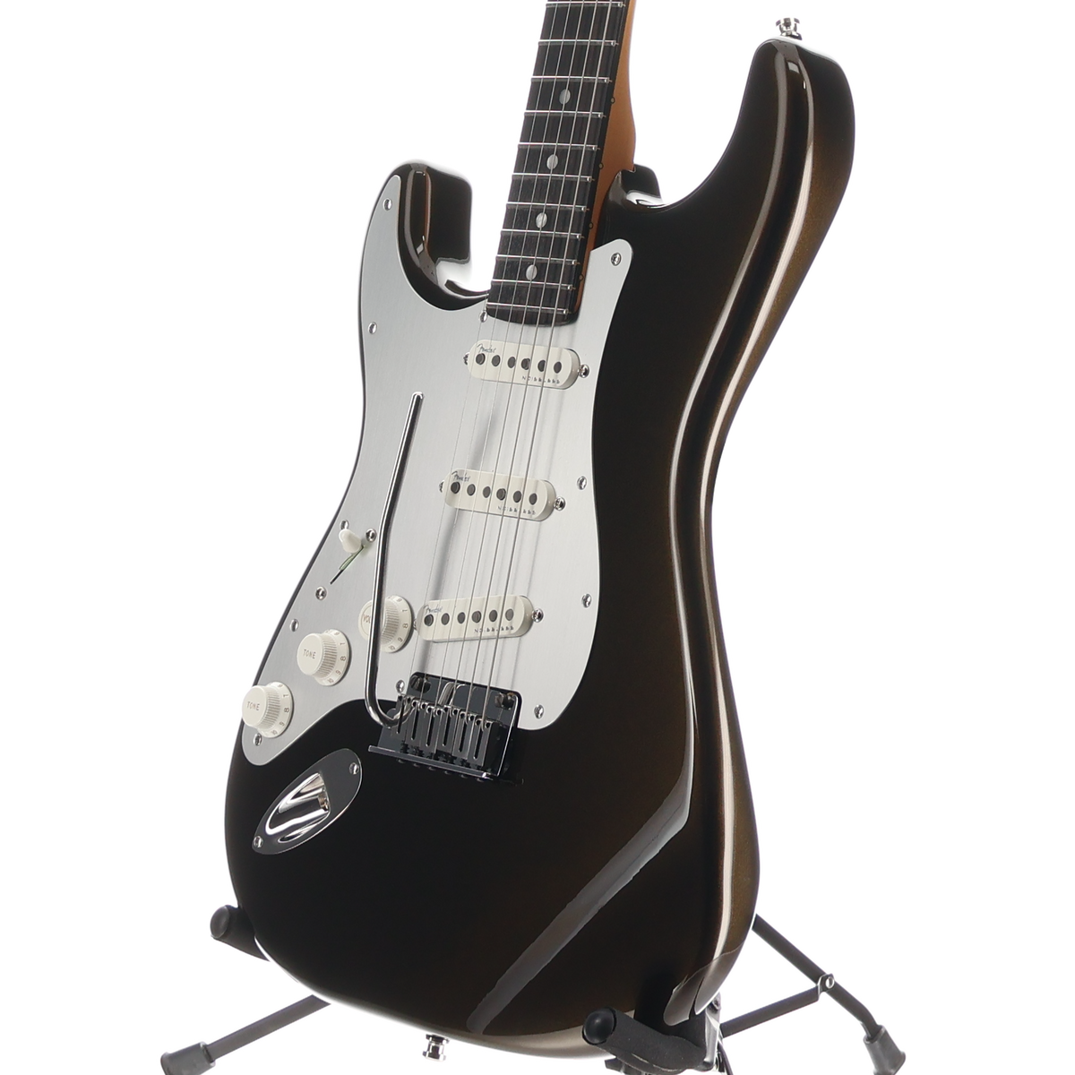 Fender American Ultra II Stratocaster® Left-Hand, Ebony Fingerboard, Texas Tea (RC2) (02309)