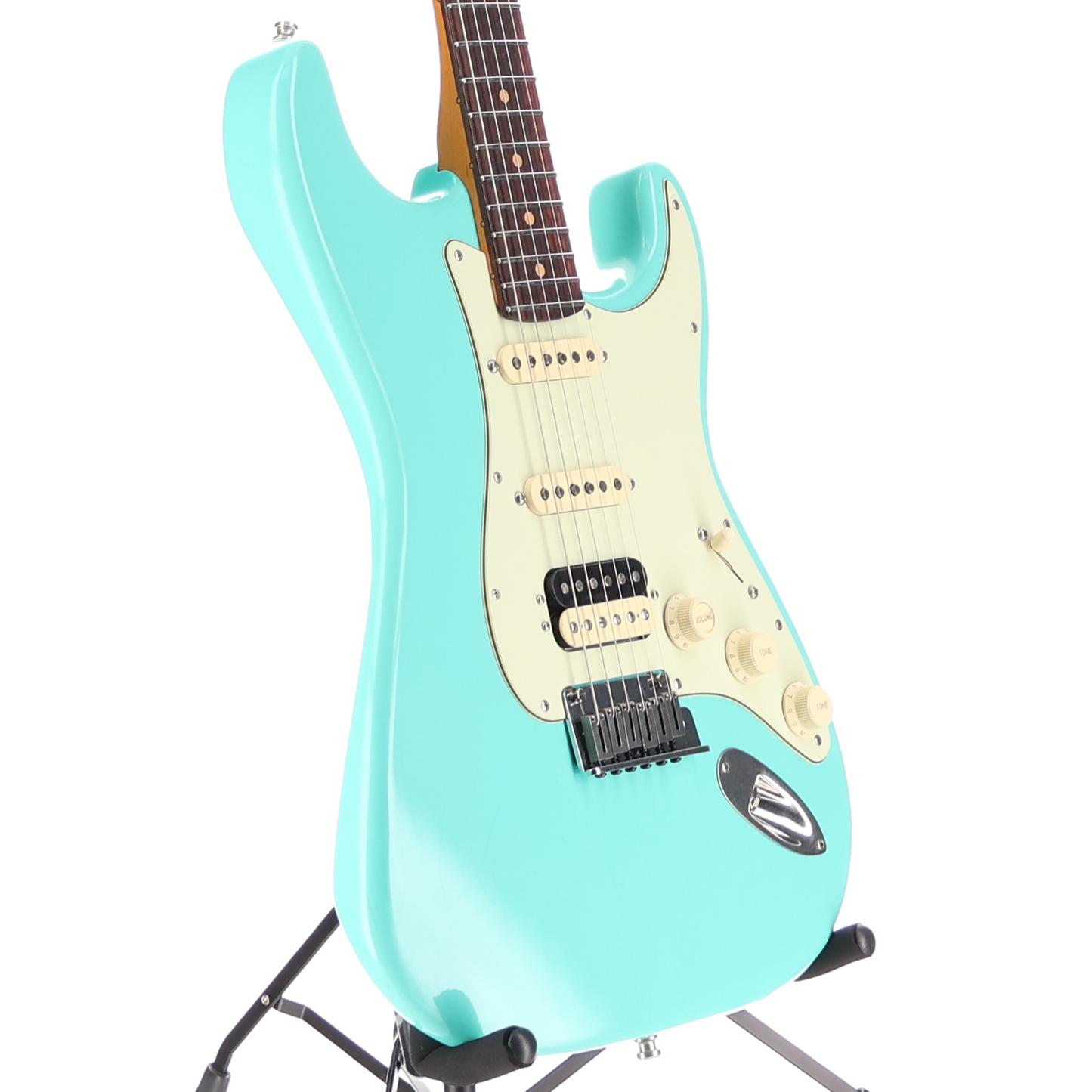 Fender American Ultra Luxe Vintage '60s Stratocaster® HSS, Rosewood Fingerboard, Sea Foam Green (RC2) (33030)