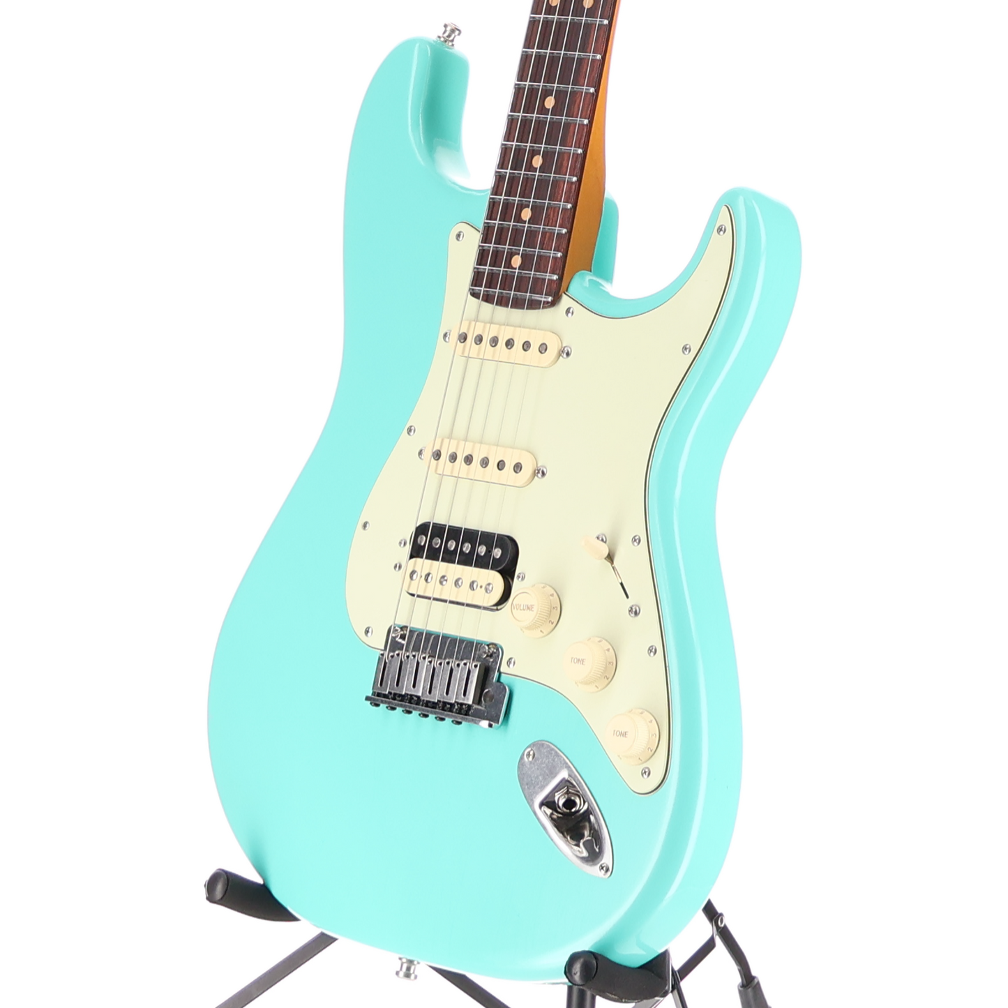 Fender American Ultra Luxe Vintage '60s Stratocaster® HSS, Rosewood Fingerboard, Sea Foam Green (RC2) (33030)