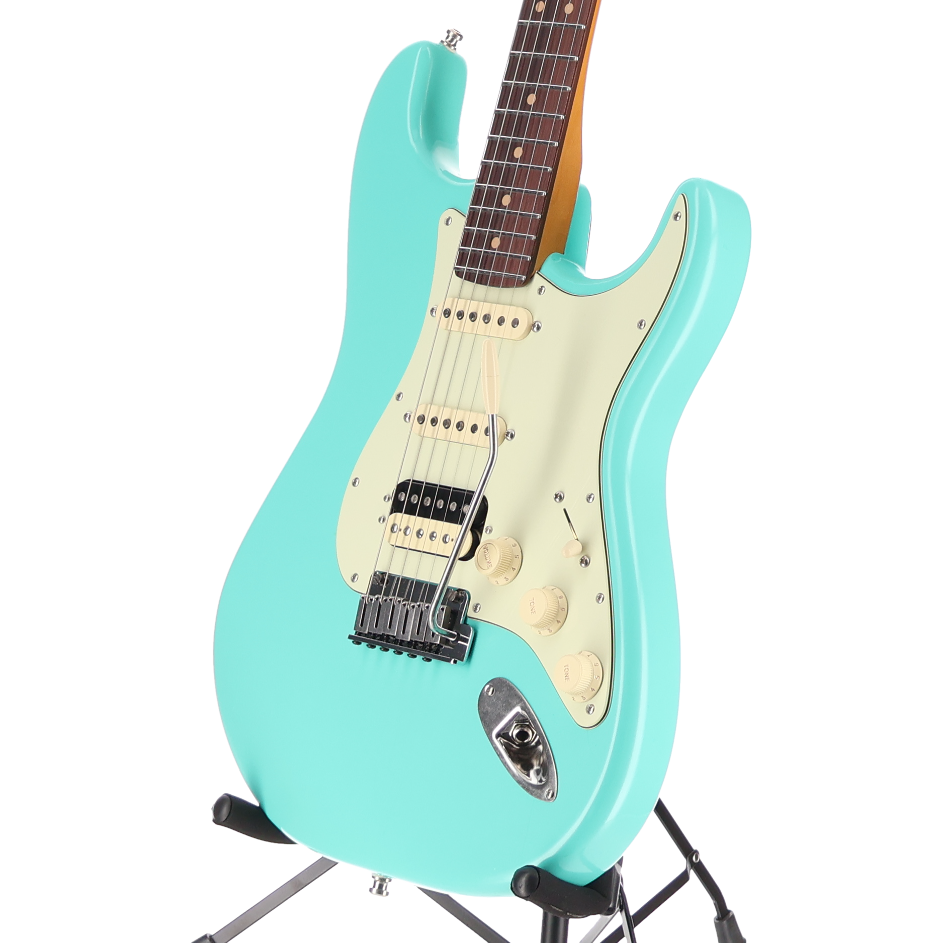 Fender American Ultra Luxe Vintage '60s Stratocaster® HSS, Rosewood Fingerboard, Sea Foam Green (T8) (49870)