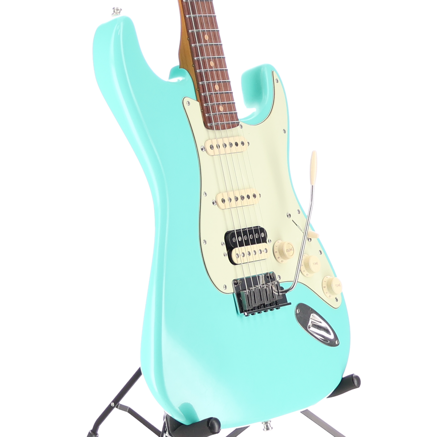 Fender American Ultra Luxe Vintage '60s Stratocaster® HSS, Rosewood Fingerboard, Sea Foam Green (Y7) (07845)