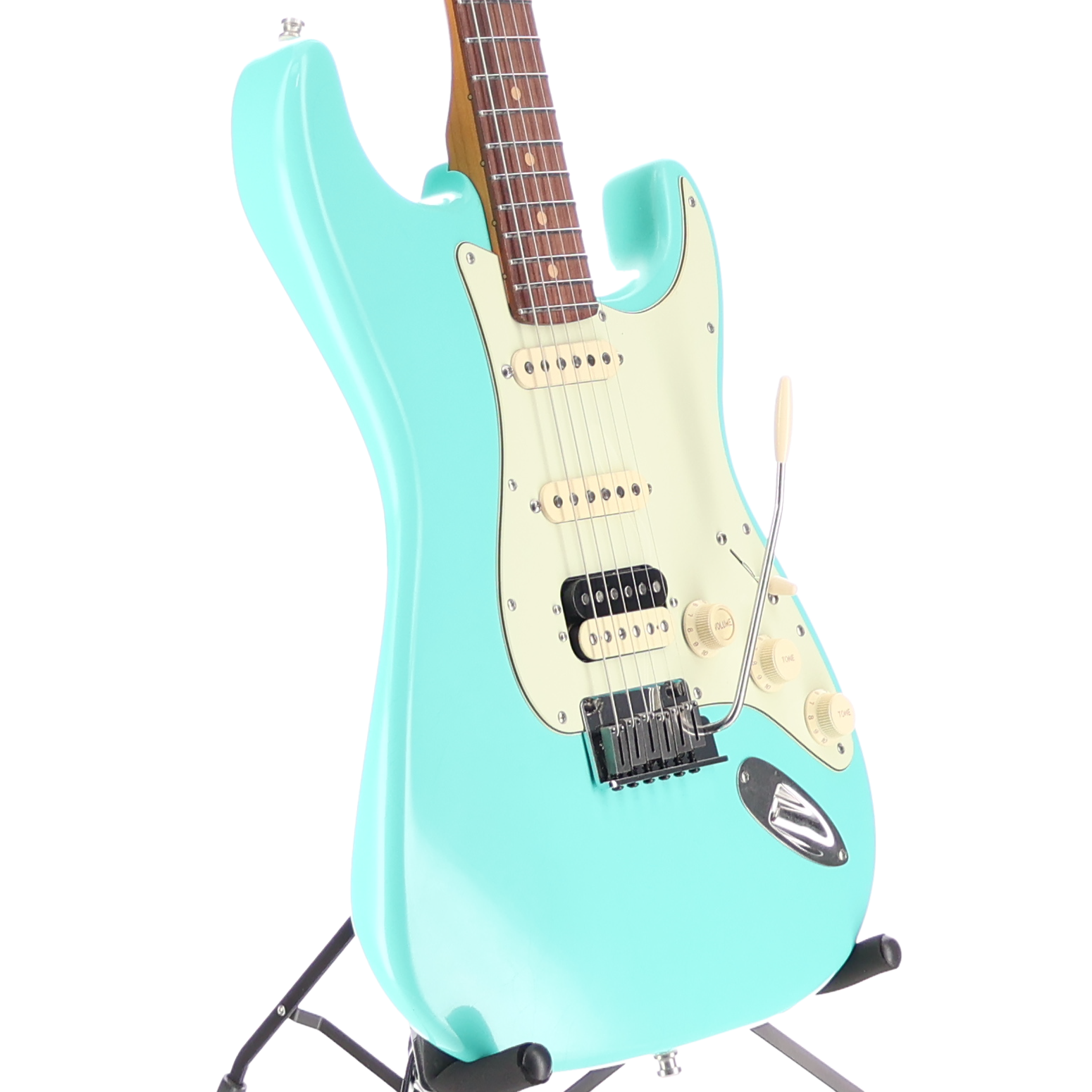 Fender American Ultra Luxe Vintage '60s Stratocaster® HSS, Rosewood Fingerboard, Sea Foam Green (Y7) (07845)