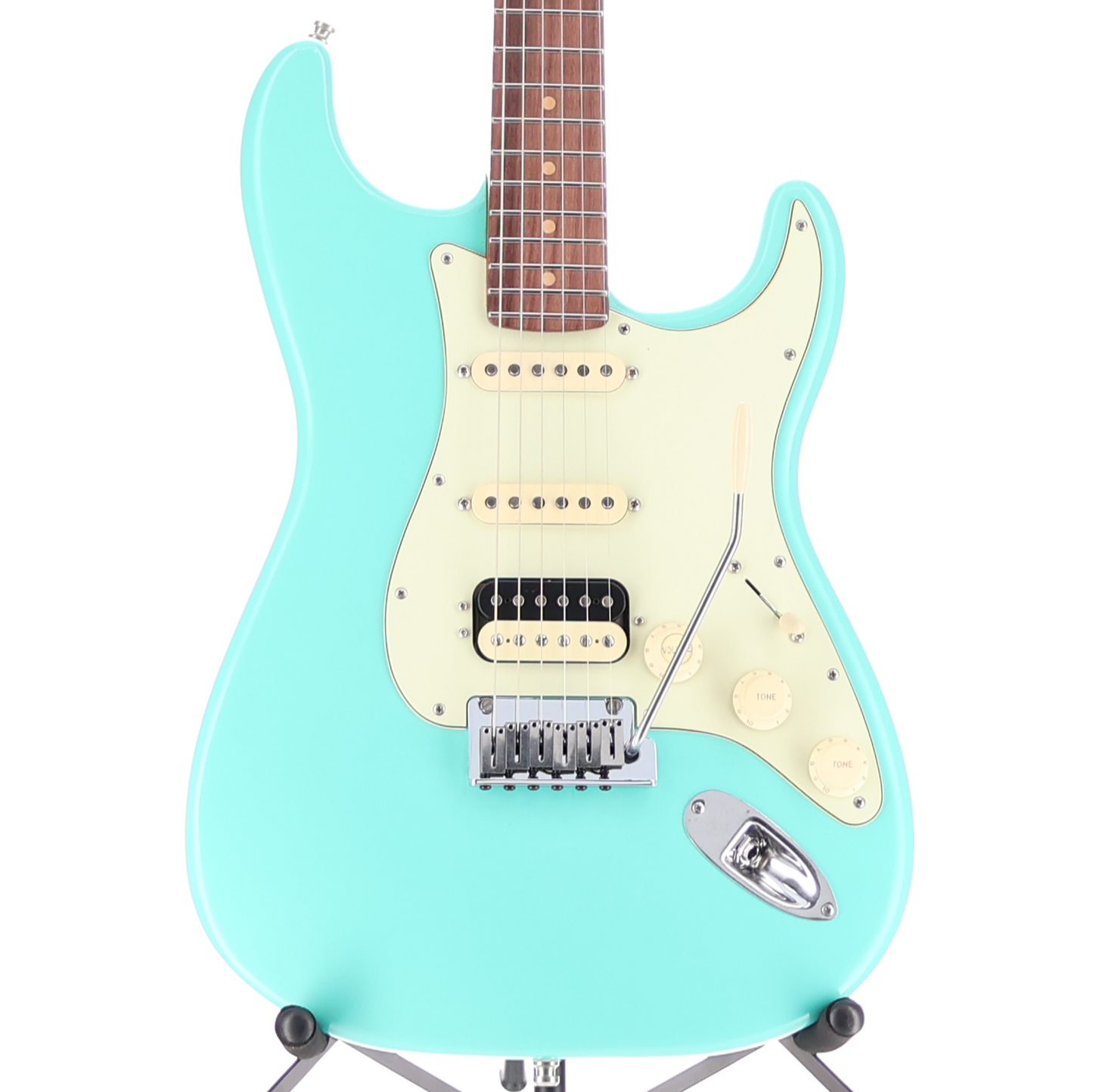 Fender American Ultra Luxe Vintage '60s Stratocaster® HSS, Rosewood Fingerboard, Sea Foam Green (Y7) (07845)