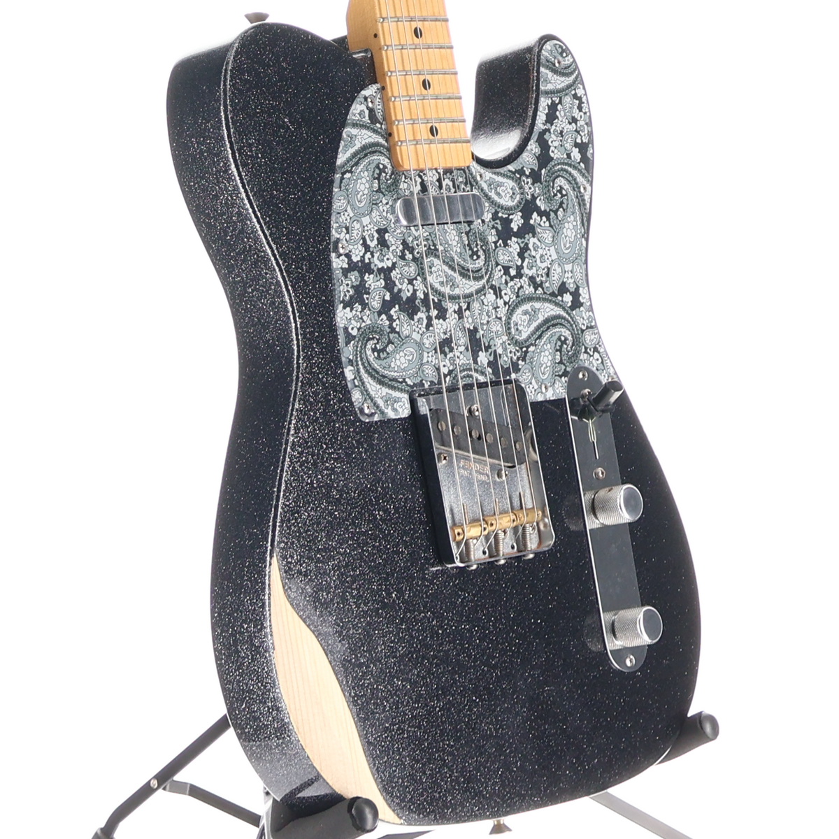 Fender Brad Paisley Road Worn Telecaster, Maple Fingerboard, Black Sparkle (M8) (59709)
