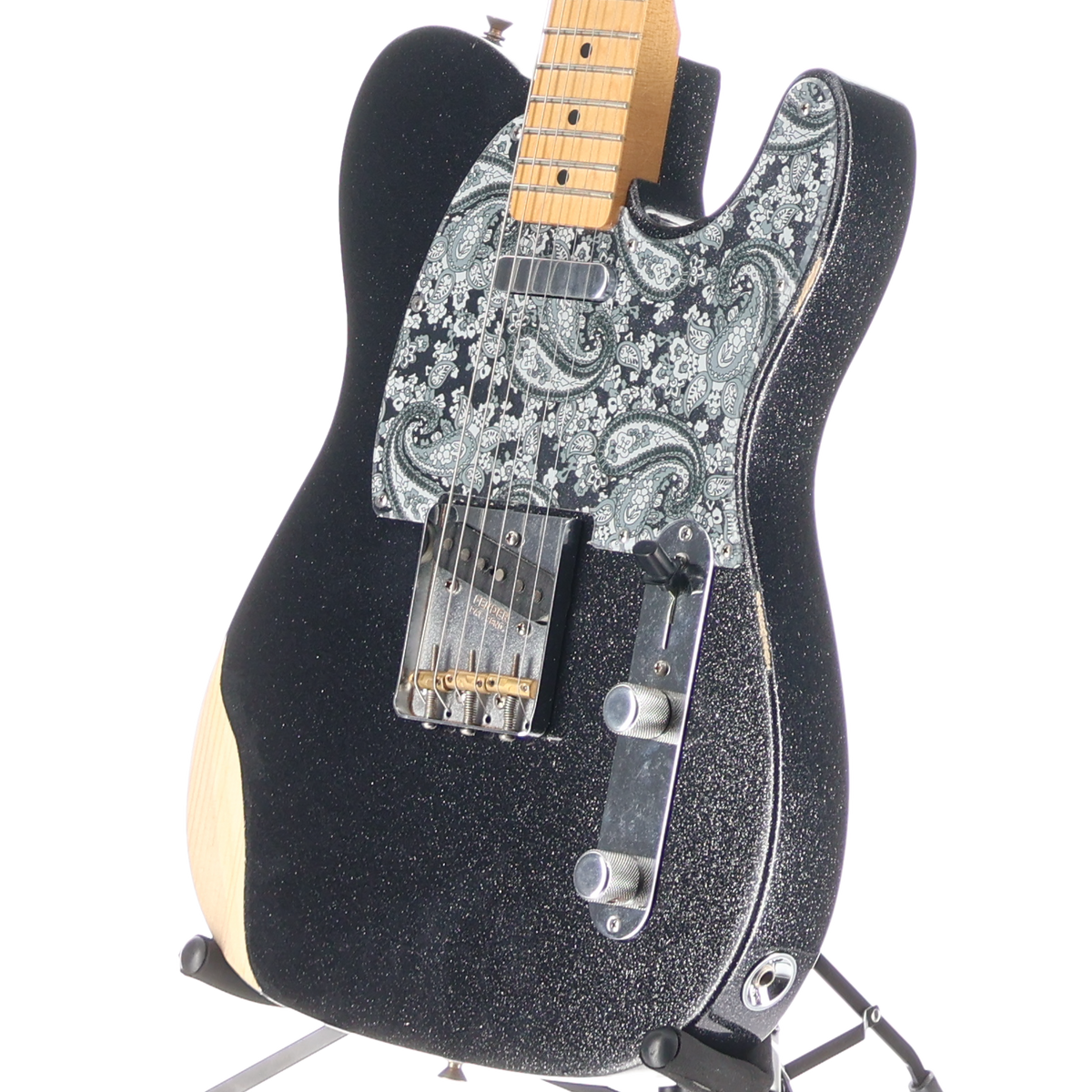 Fender Brad Paisley Road Worn Telecaster, Maple Fingerboard, Black Sparkle (M8) (59709)