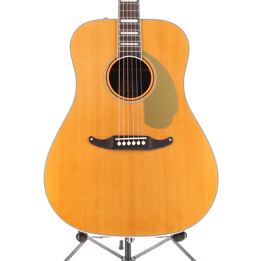 Fender California Vintage King Acoustic Electric Guitar WC/ Gold Pick guard Aged Natural (P) (03637)
