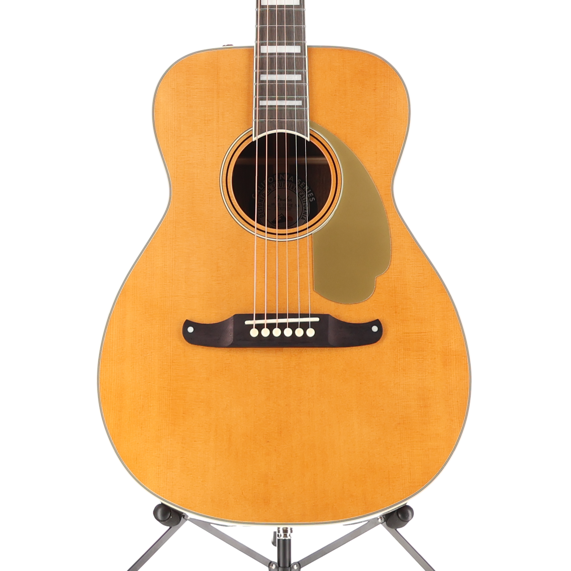 Fender California Vintage Malibu AE Guitar WC Gold Pickguard, Aged Natural (P) (08097)