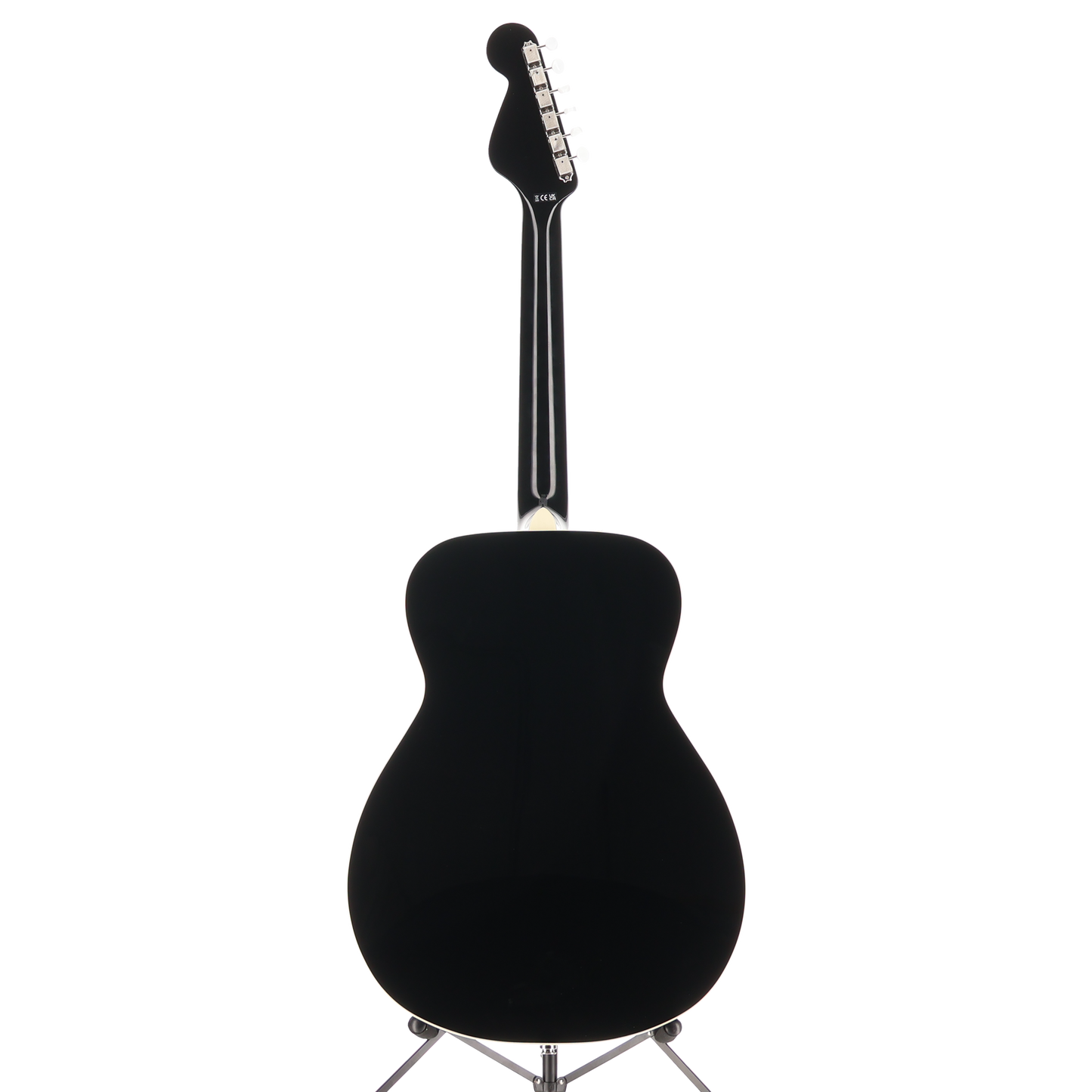 Fender California Vintage Malibu Acoustic Electric Guitar WC Gold Pickguard, Matching Headstock -Black (P) (03808)