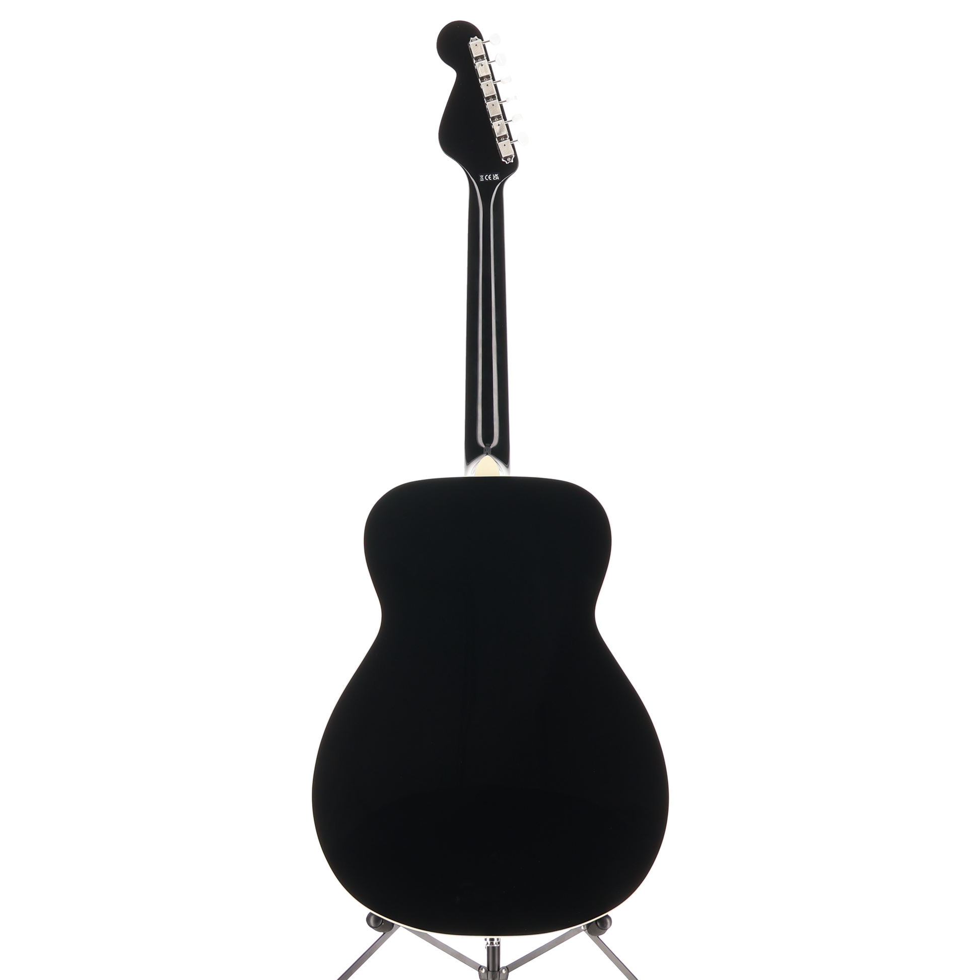 Fender California Vintage Malibu Acoustic Electric Guitar WC Gold Pickguard, Matching Headstock -Black (P) (03808)