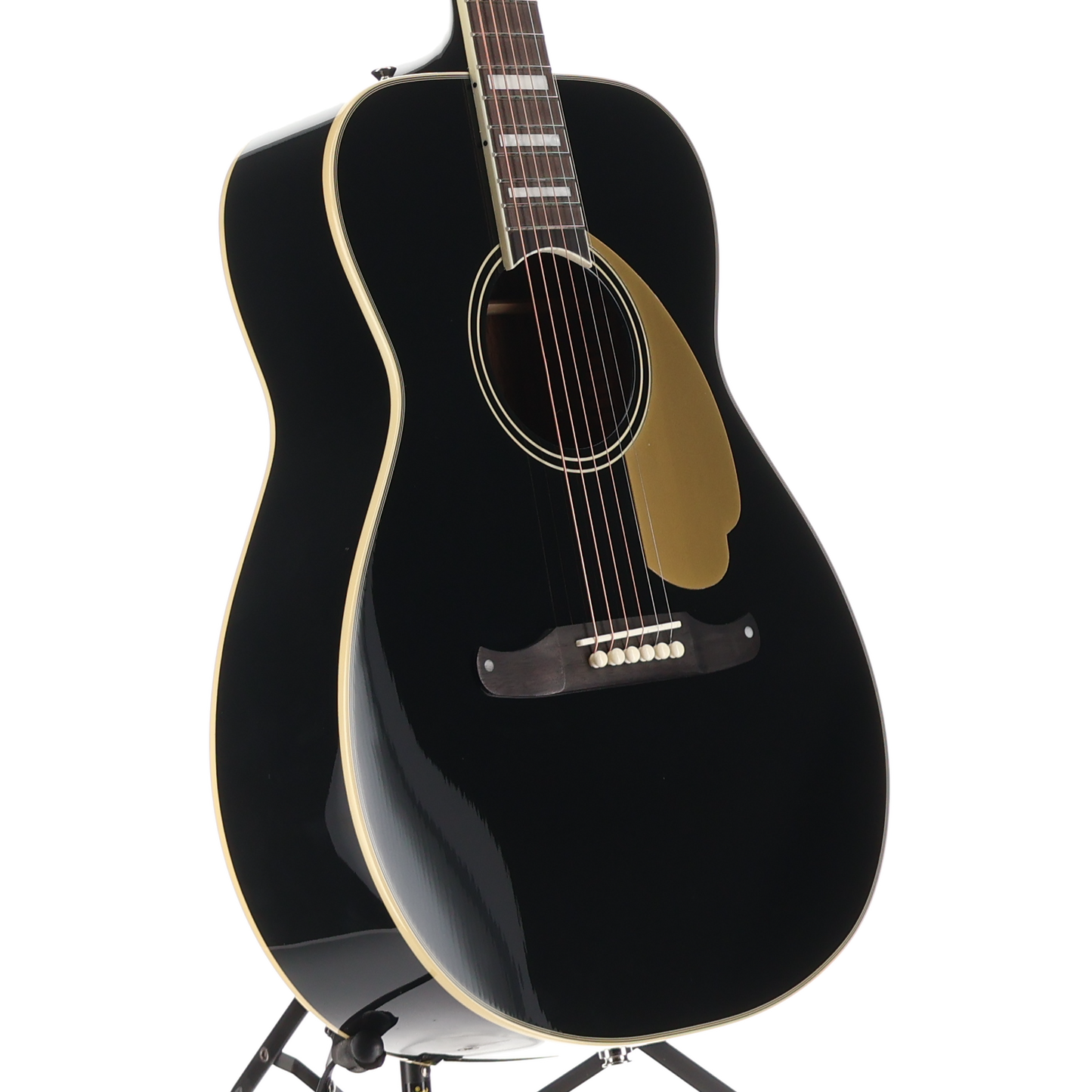 Fender California Vintage Malibu with Case, Gold Pickguard, Black, Fully Tested (F7) (05420)