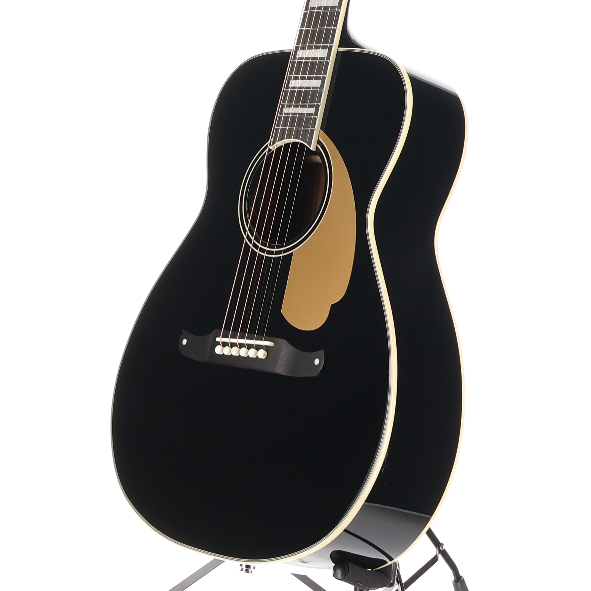 Fender California Vintage Malibu with Case, Gold Pickguard, Black, Fully Tested (N11) (03815)