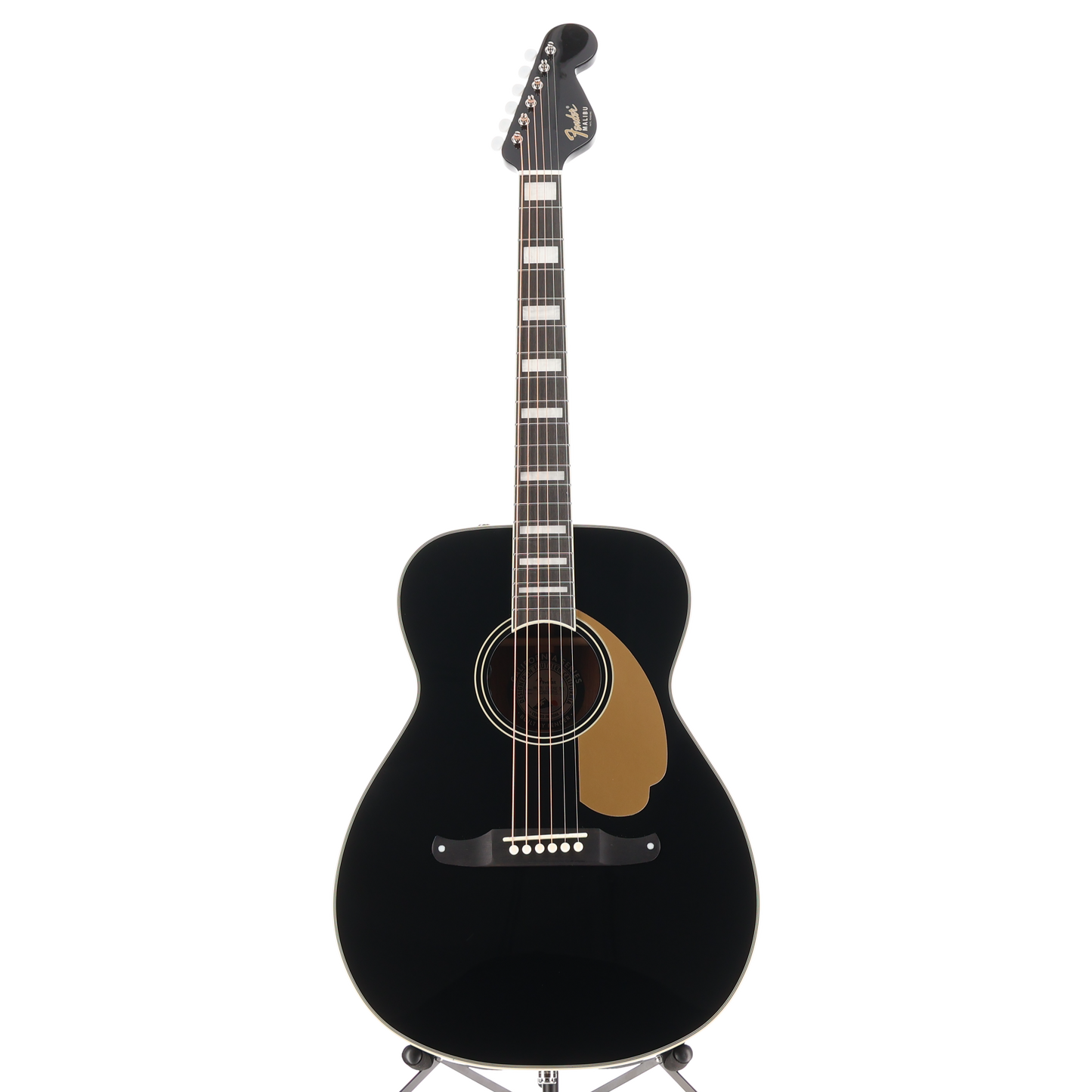 Fender California Vintage Malibu with Case, Gold Pickguard, Black, Fully Tested (N11) (03815)
