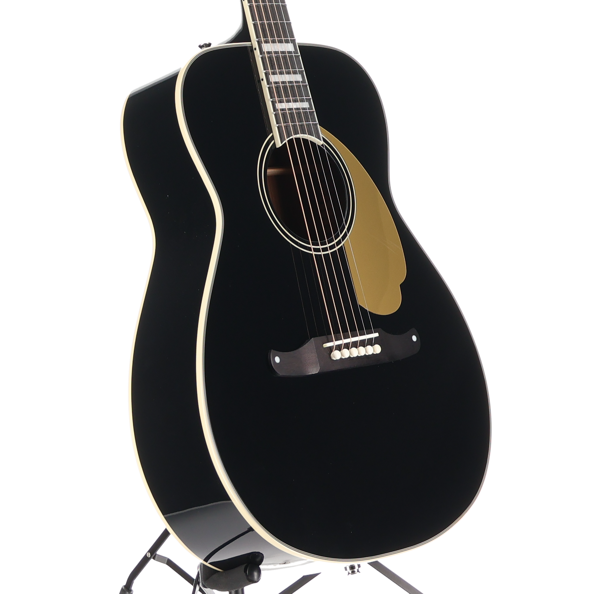 Fender California Vintage Malibu with Case, Gold Pickguard, Black, Fully Tested (R9) (04827)