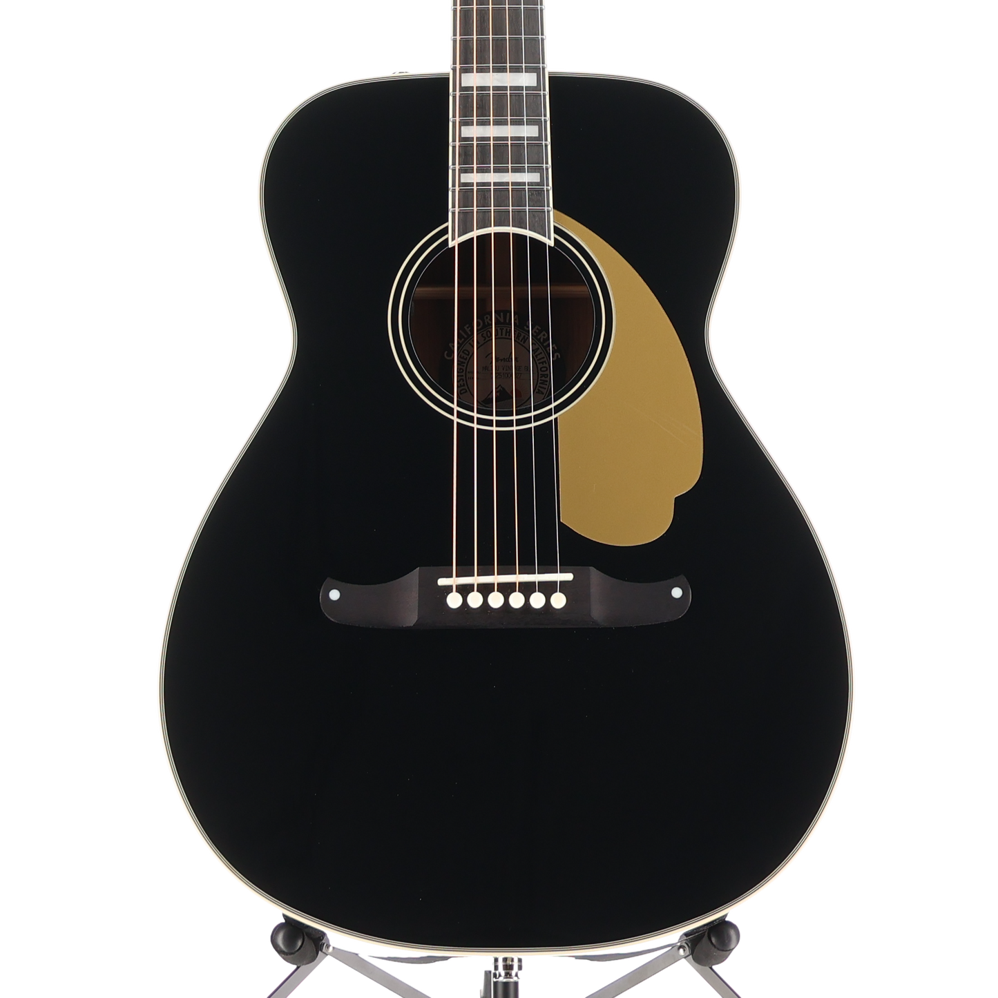 Fender California Vintage Malibu with Case, Gold Pickguard, Black, Fully Tested (R9) (04827)