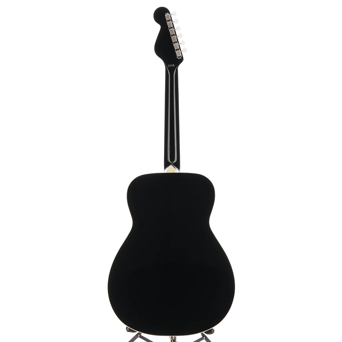 Fender California Vintage Malibu with Case, Gold Pickguard, Matching Headstock, Black (F6) (06570)