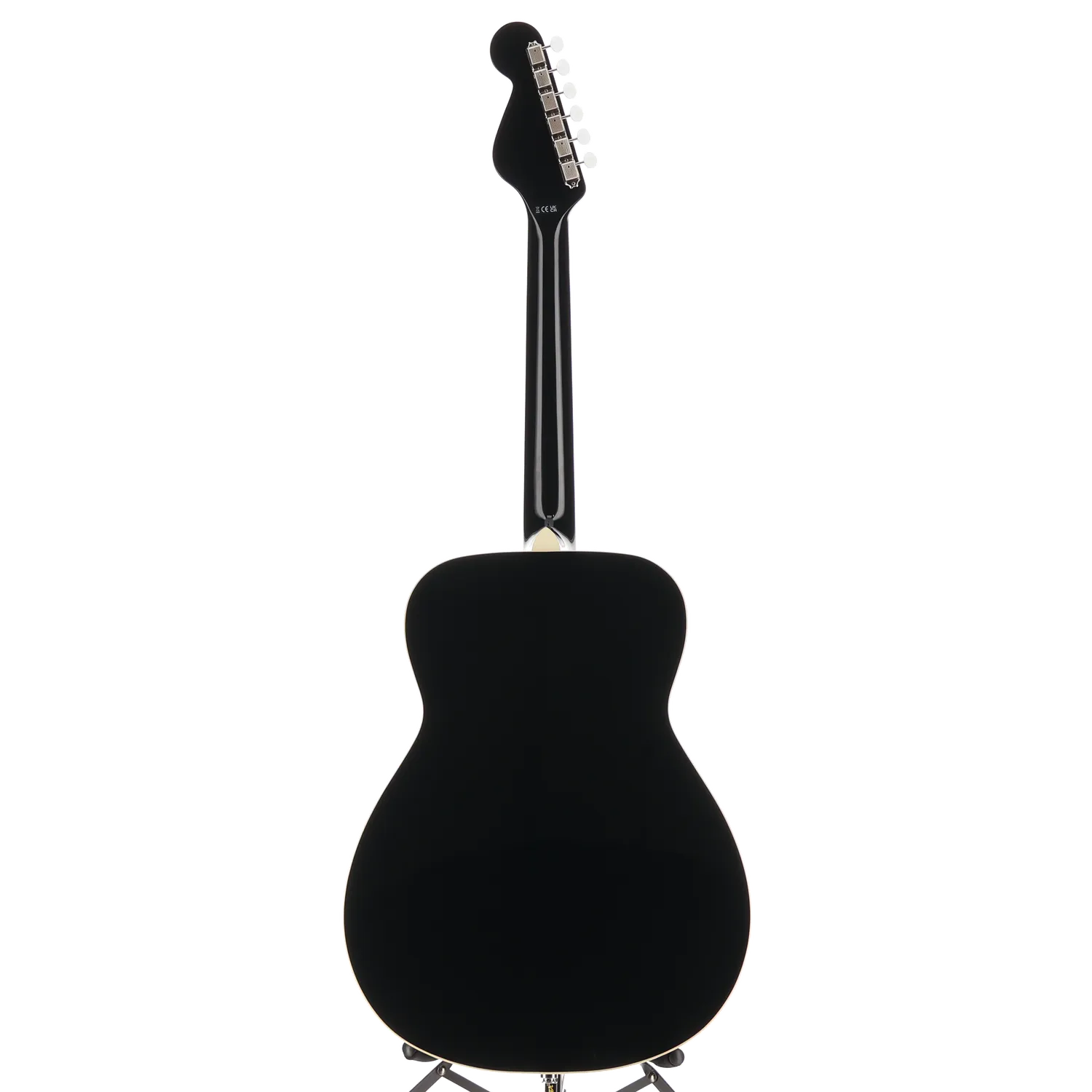 Fender California Vintage Malibu with Case, Gold Pickguard, Matching Headstock, Black (F6) (06570)