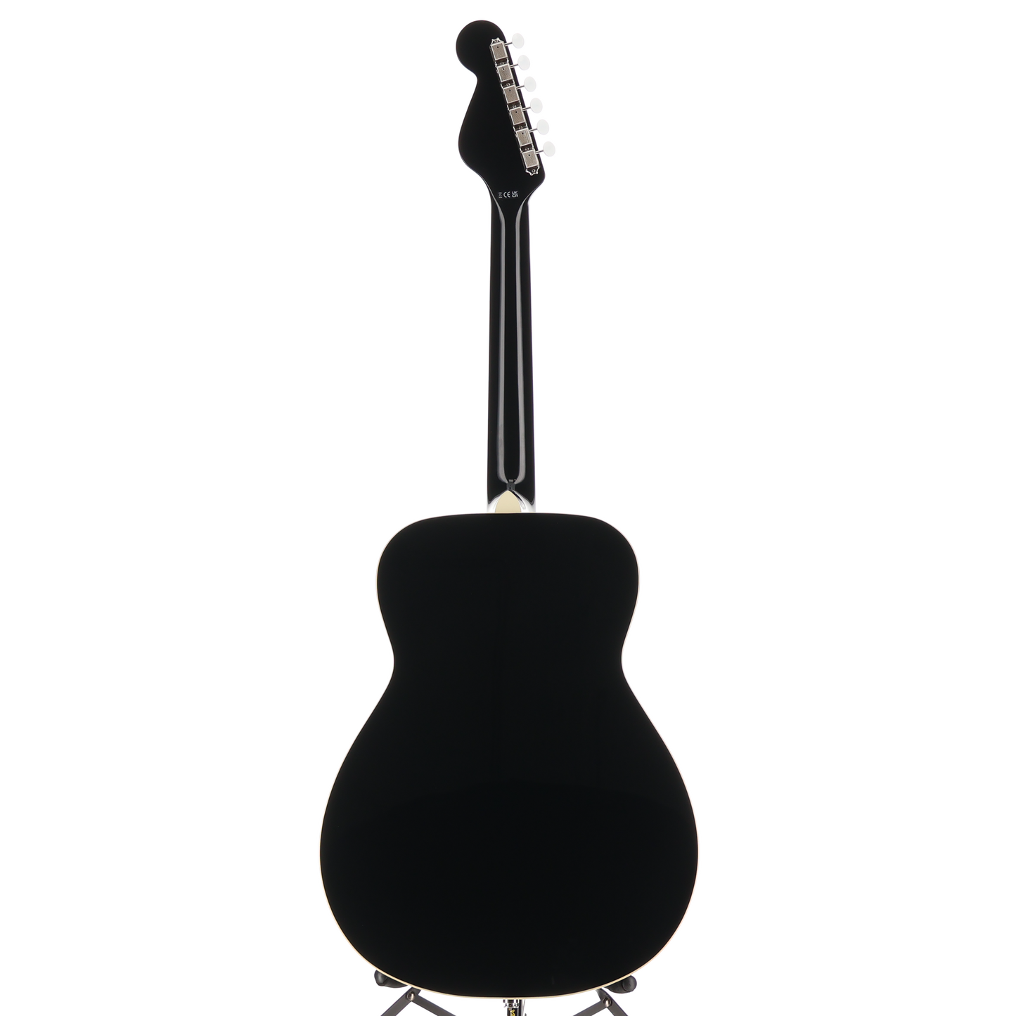 Fender California Vintage Malibu with Case, Gold Pickguard, Matching Headstock, Black (F7) (05420)