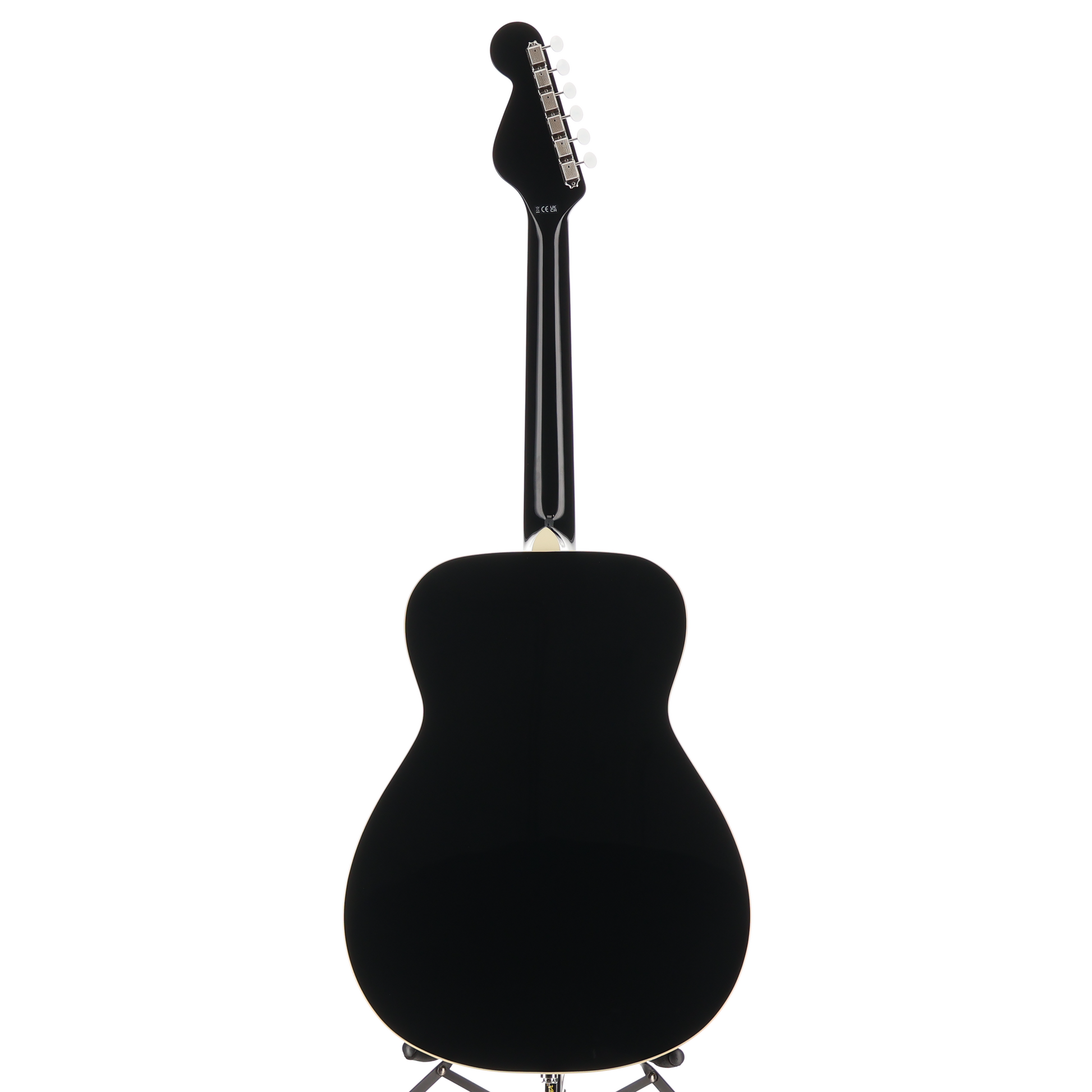 Fender California Vintage Malibu with Case, Gold Pickguard, Matching Headstock, Black (F7) (05420)