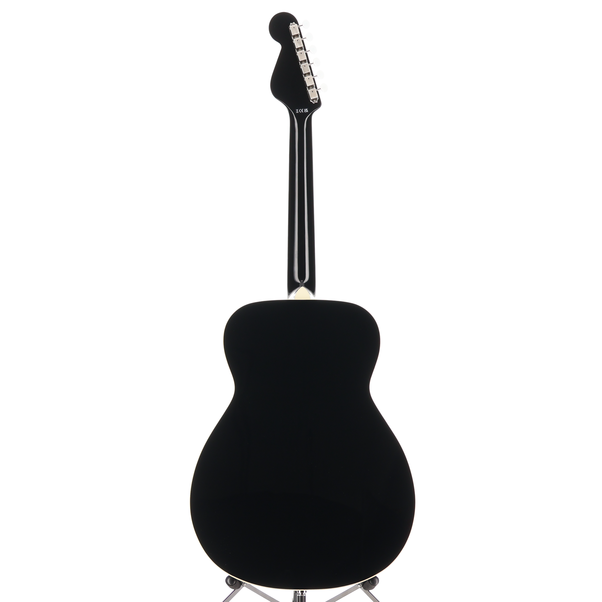 Fender California Vintage Malibu with Case, Gold Pickguard, Matching Headstock, Black (P11) (03622)