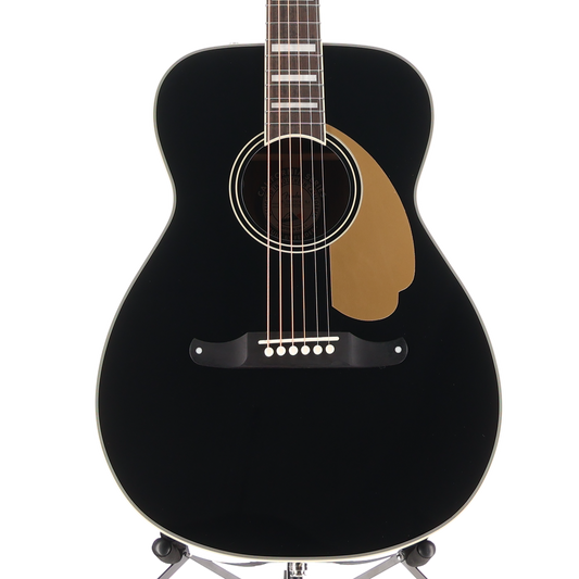 Fender California Vintage Malibu with Case, Gold Pickguard, Matching Headstock, Black (RC1) (03825)