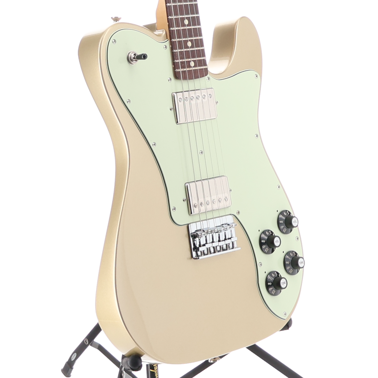 Fender Chris Shiflett Telecaster Deluxe, Shoreline Gold, Professional Setup (F9) (36046)