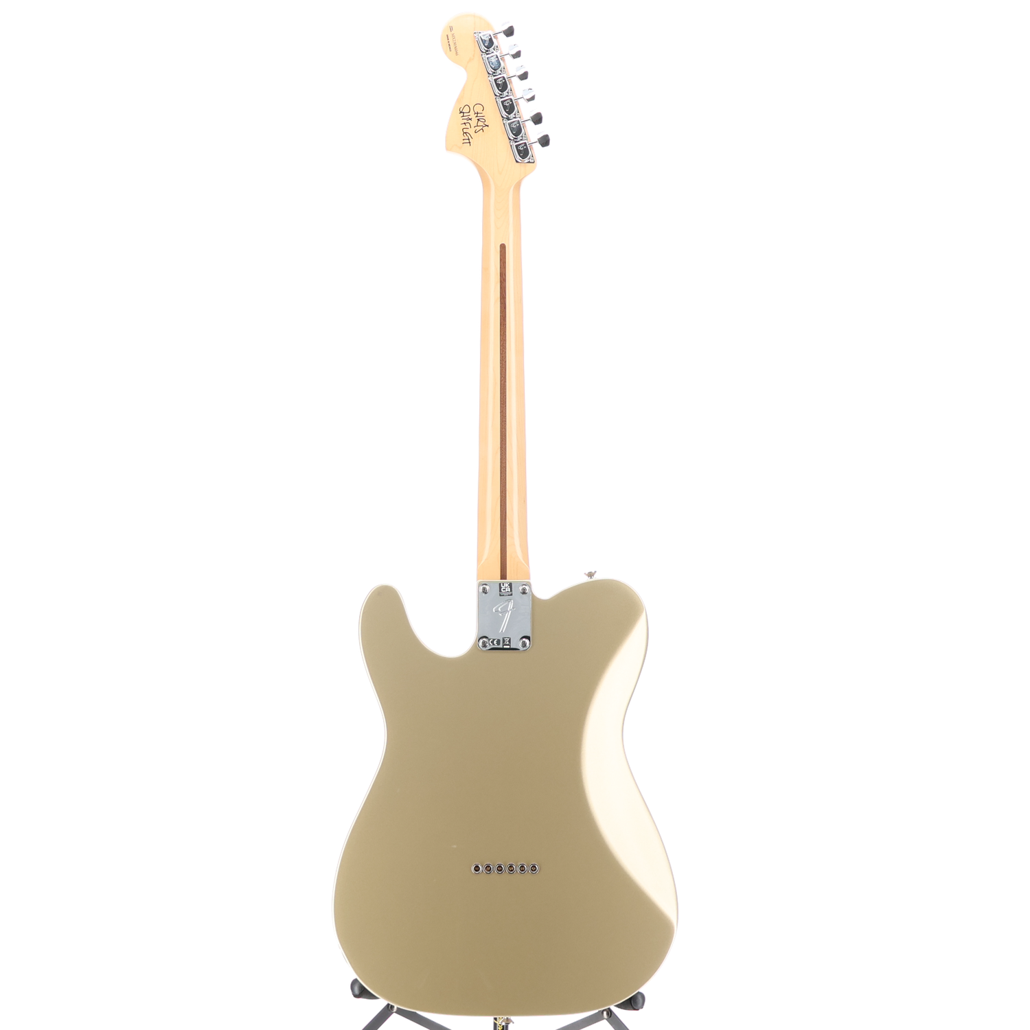 Fender Chris Shiflett Telecaster Deluxe, Shoreline Gold, Professional Setup (F9) (36046)