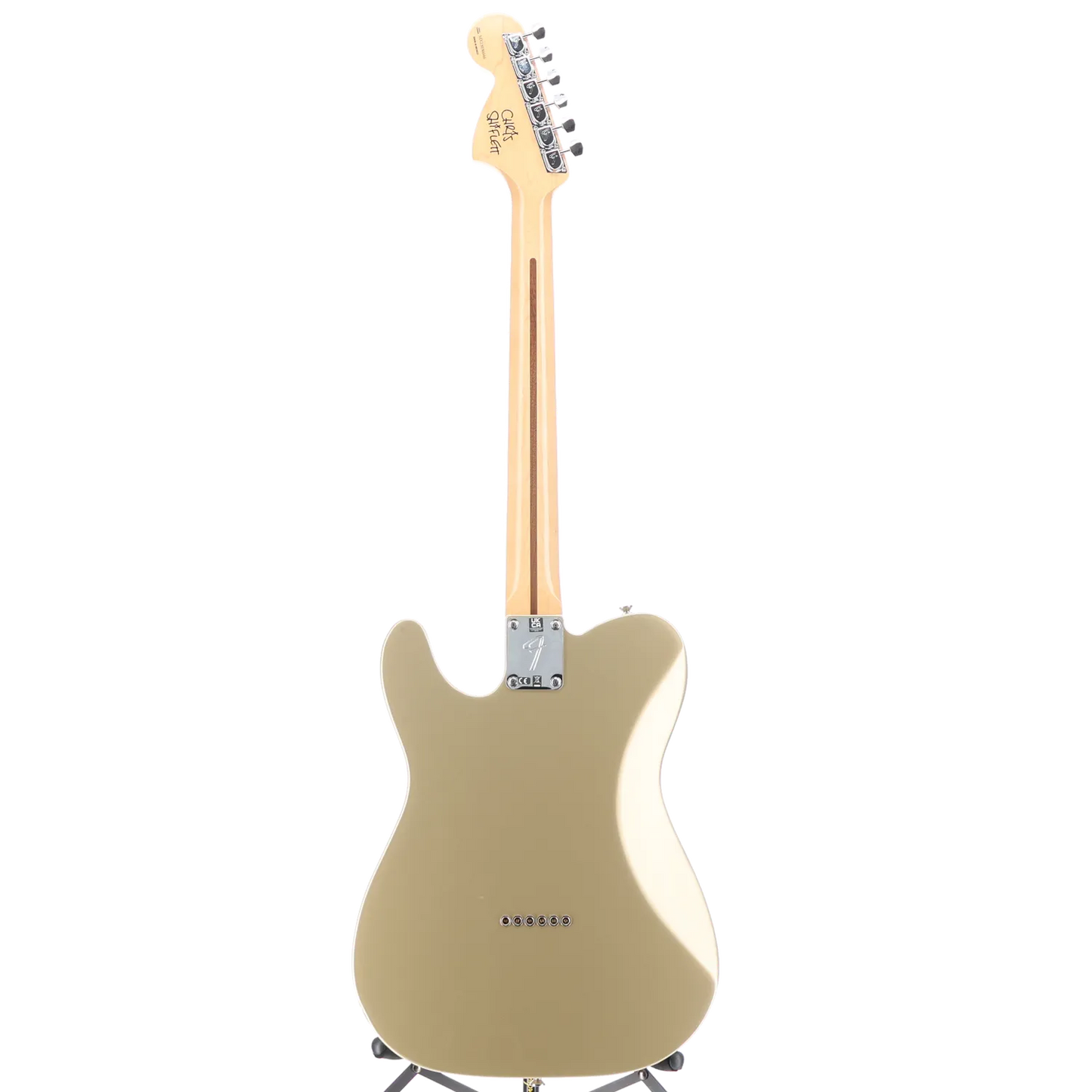 Fender Chris Shiflett Telecaster Deluxe, Shoreline Gold, Professional Setup (F9) (36046)