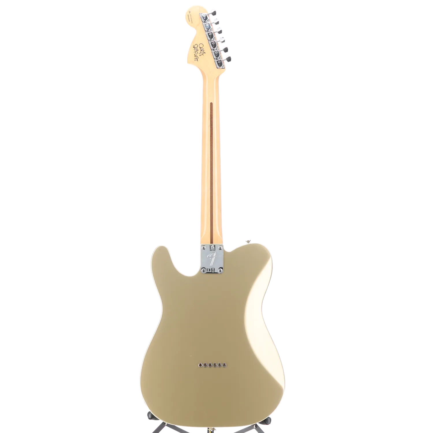 Fender Chris Shiflett Telecaster Deluxe, Shoreline Gold, Professional Setup (F9) (36046)