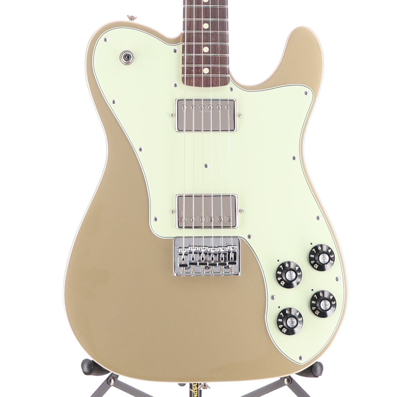 Fender Chris Shiflett Telecaster Deluxe, Shoreline Gold, Professional Setup (F9) (36046)