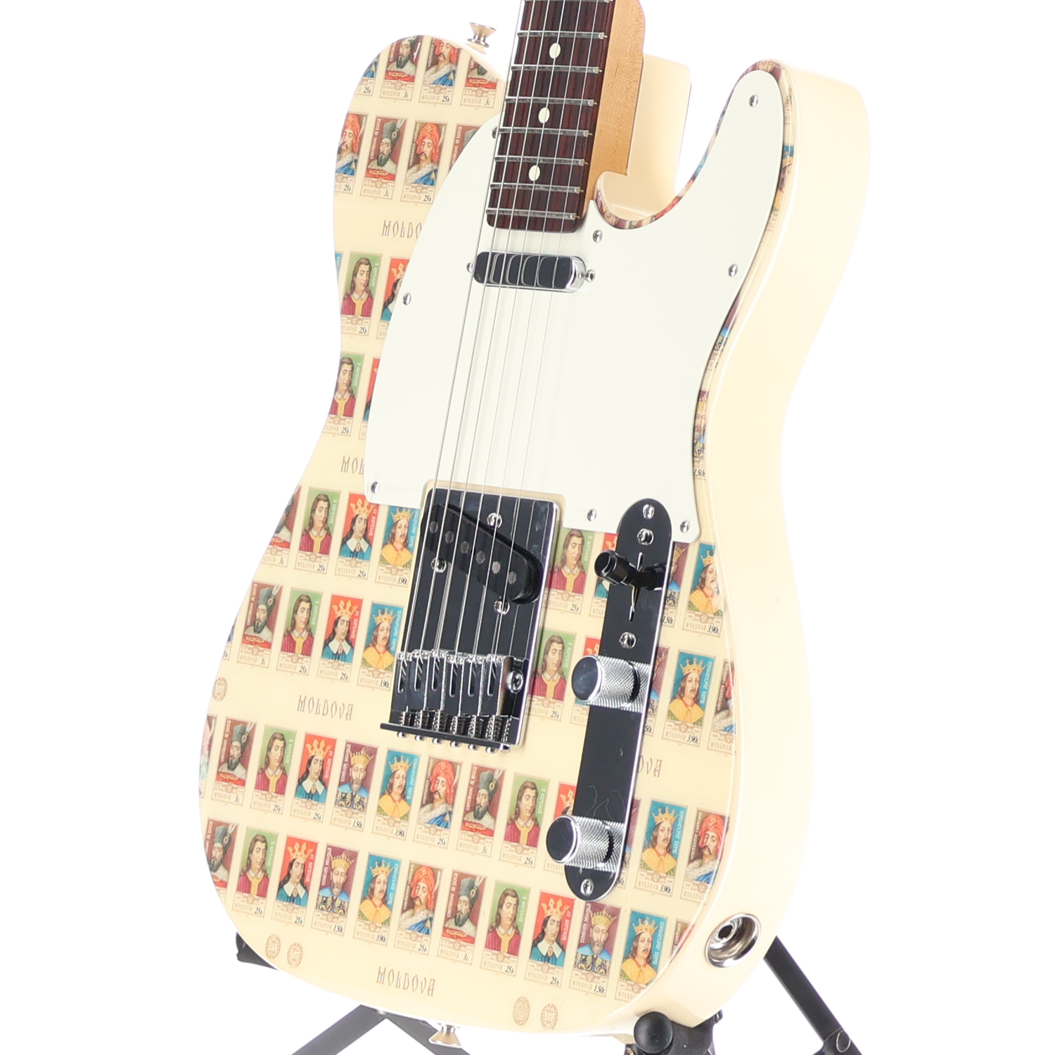 Fender Custom Shop World Stamp Collection Telecaster Electric Guitar - Moldova Stamps (T9) (51501)