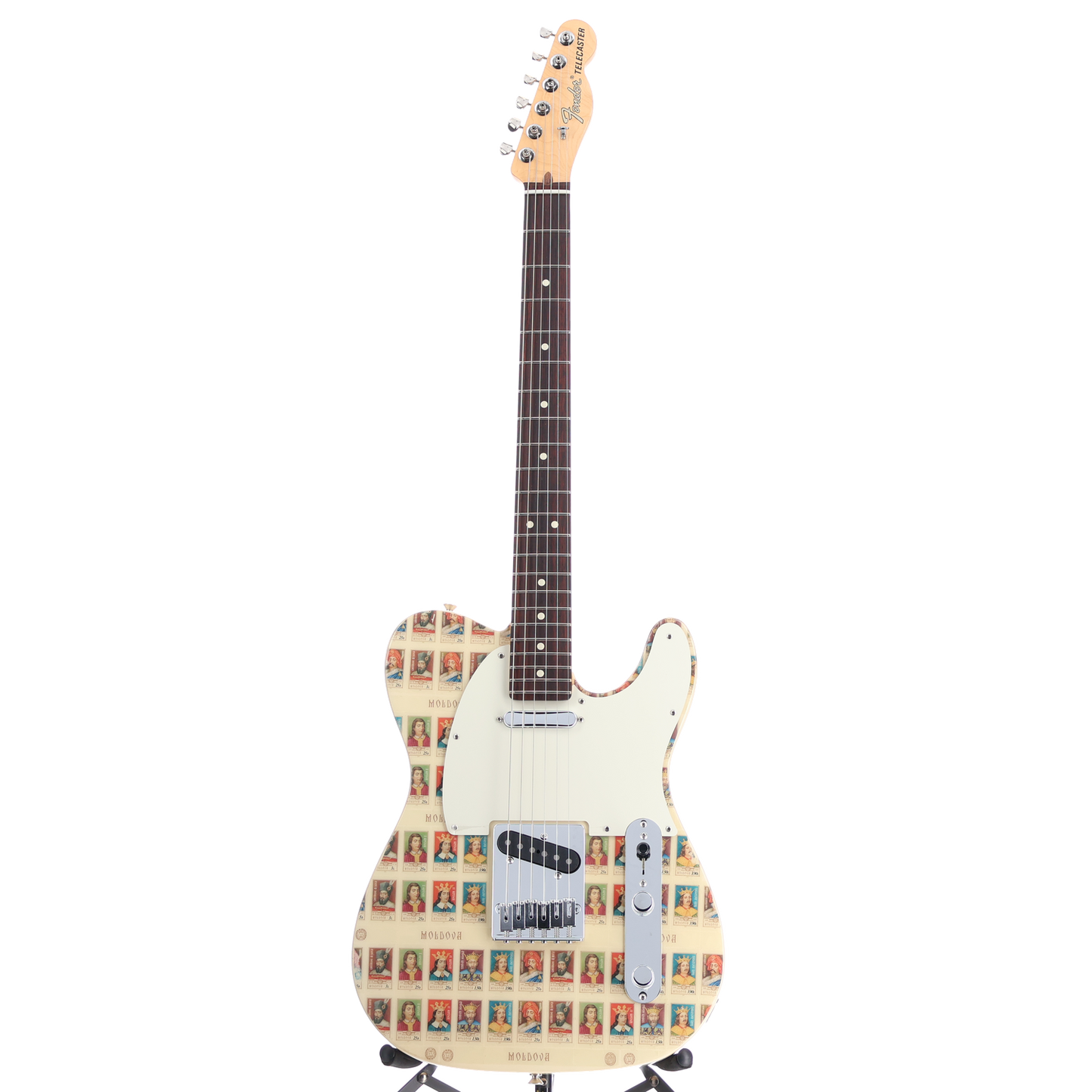 Fender Custom Shop World Stamp Collection Telecaster Electric Guitar - Moldova Stamps (T9) (51501)