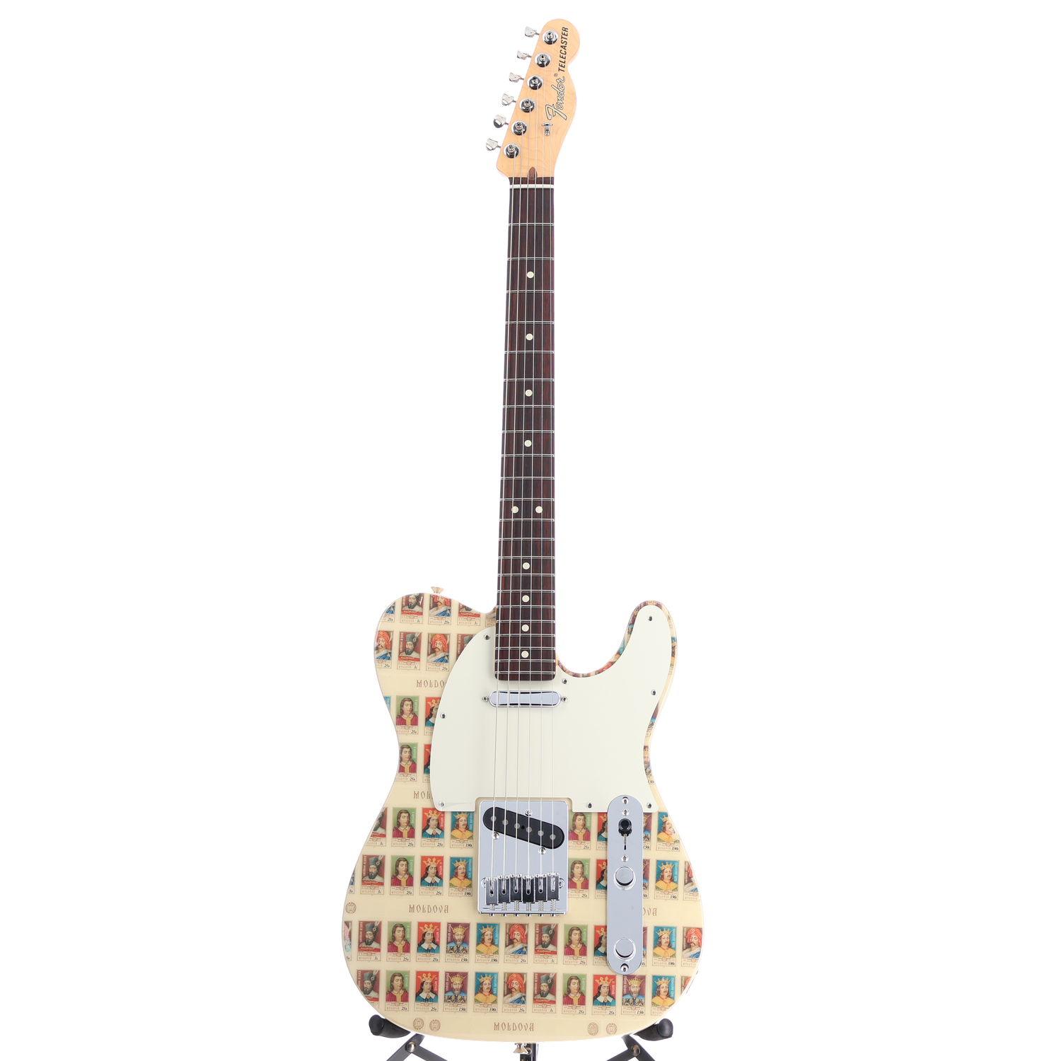 Fender Custom Shop World Stamp Collection Telecaster Electric Guitar - Moldova Stamps (T9) (51501)